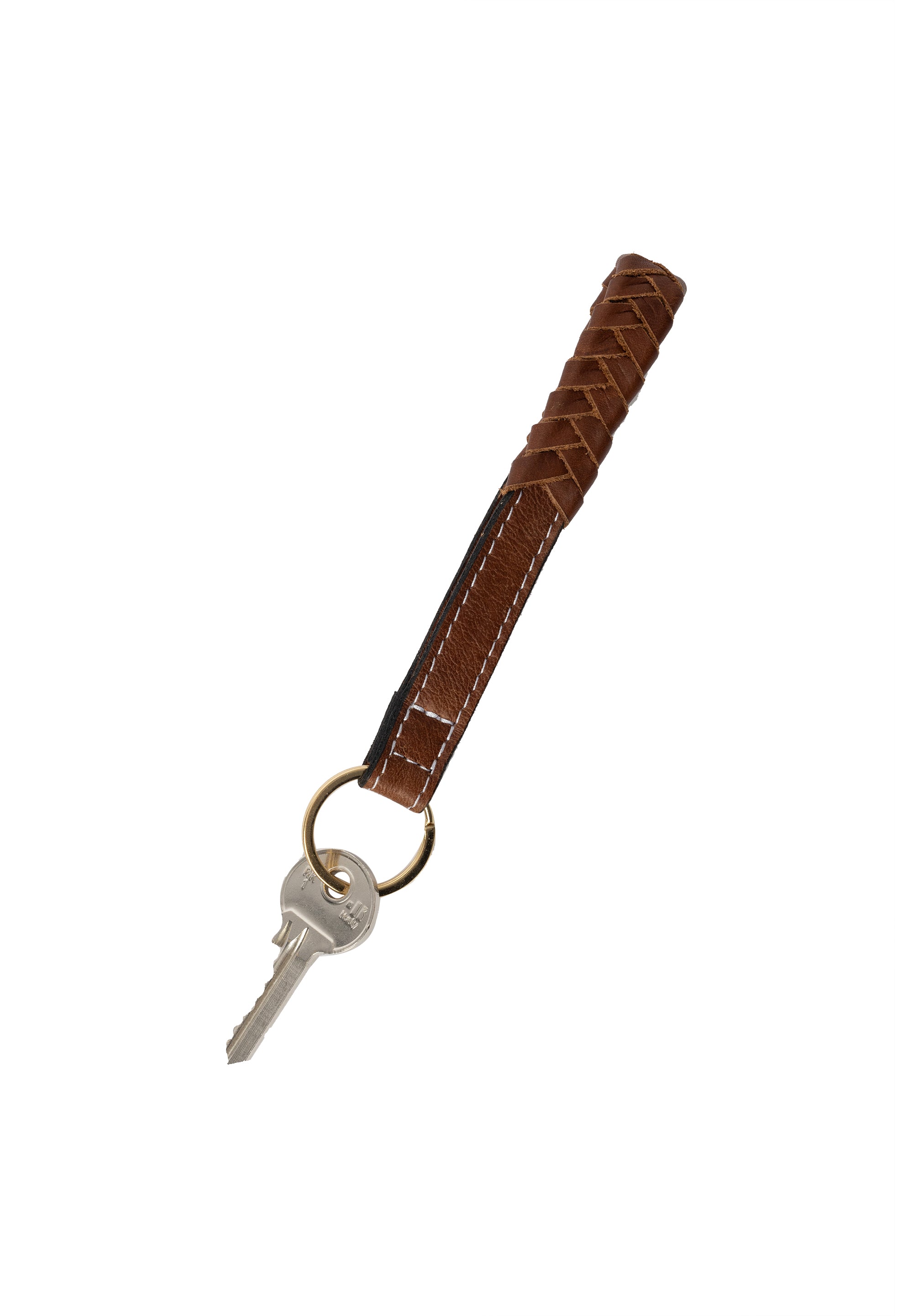 Nøkkelring | Skinn | Walnut/Gull | Humna Keyhanger