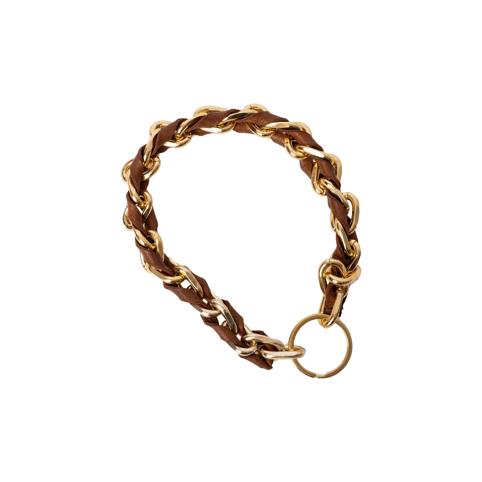 Nøkkelring | Skinn | Walnut/Gull | Hessa Keyhanger