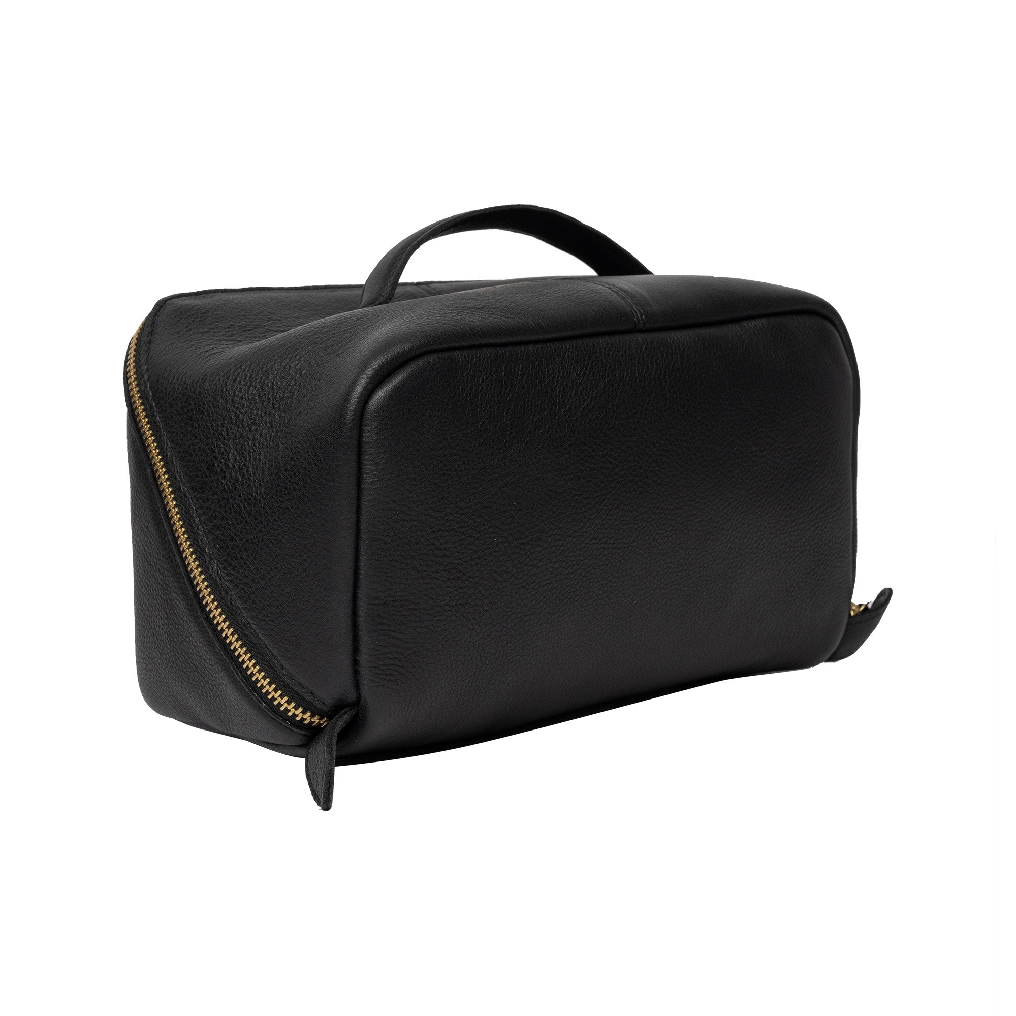 Halima Small Toalettveske – Skinn, Sort/Gull
