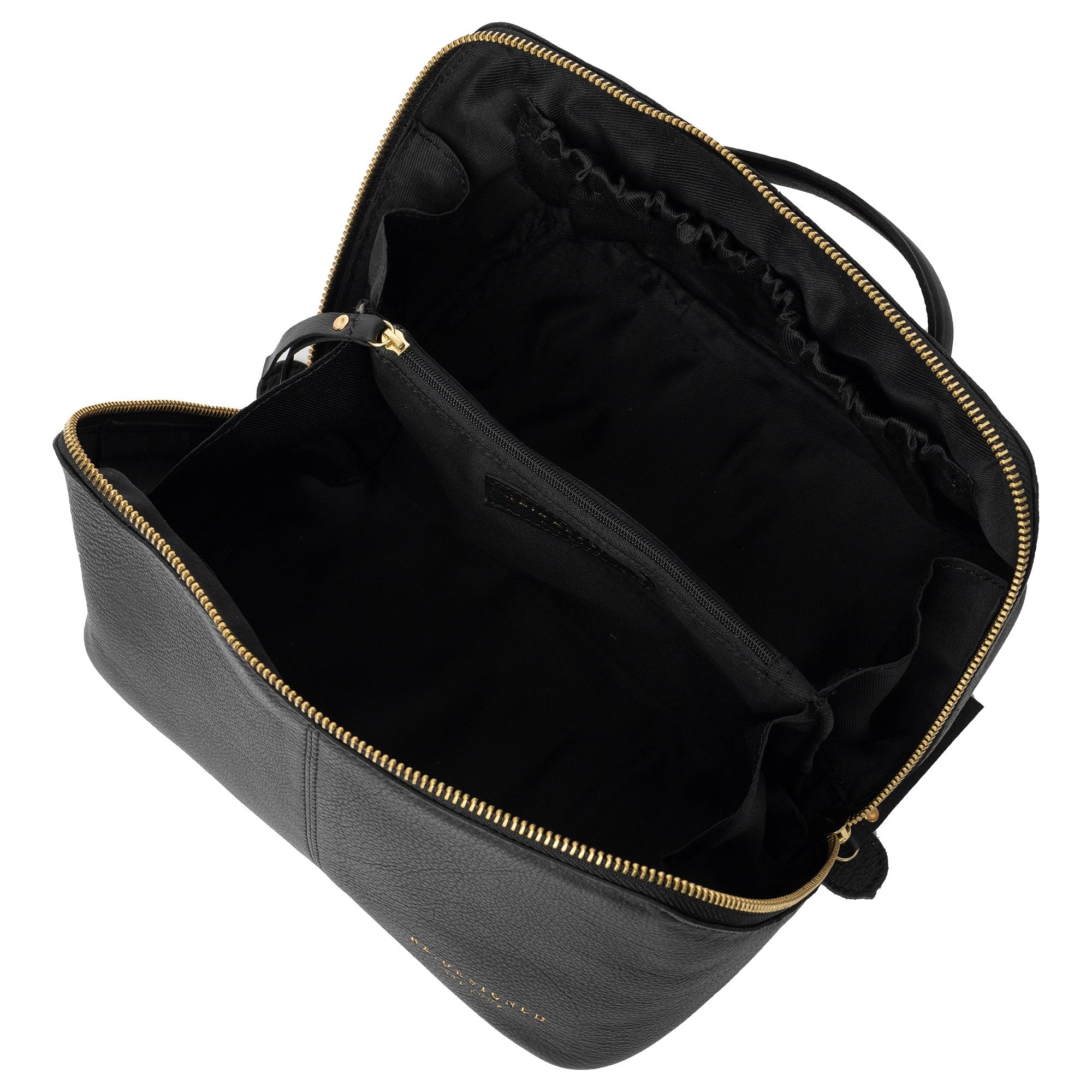 Halima Small Toalettveske – Skinn, Sort/Gull