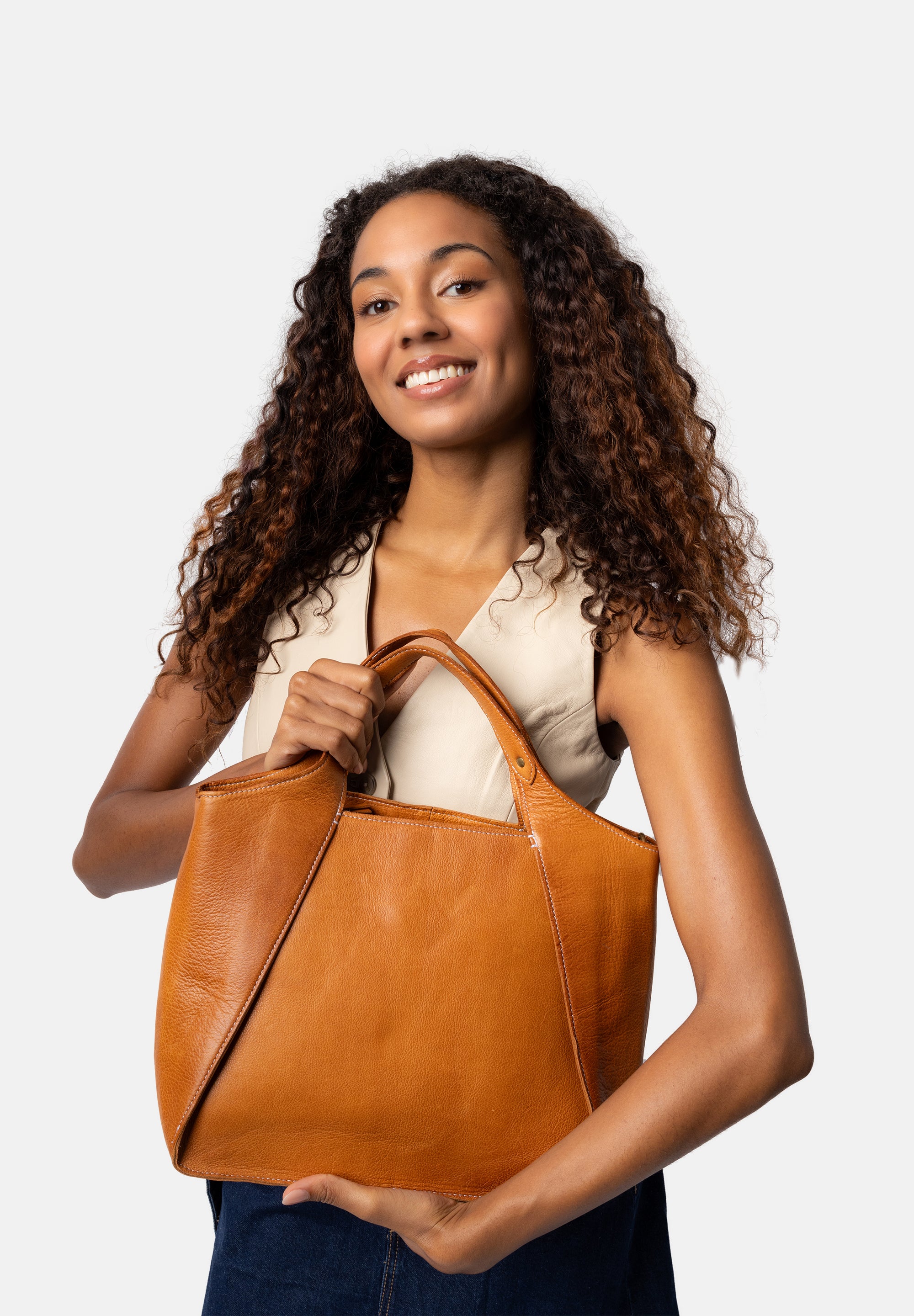 Skinnveske | Justerbar skulderstropp | Burned Tan | Jona Small