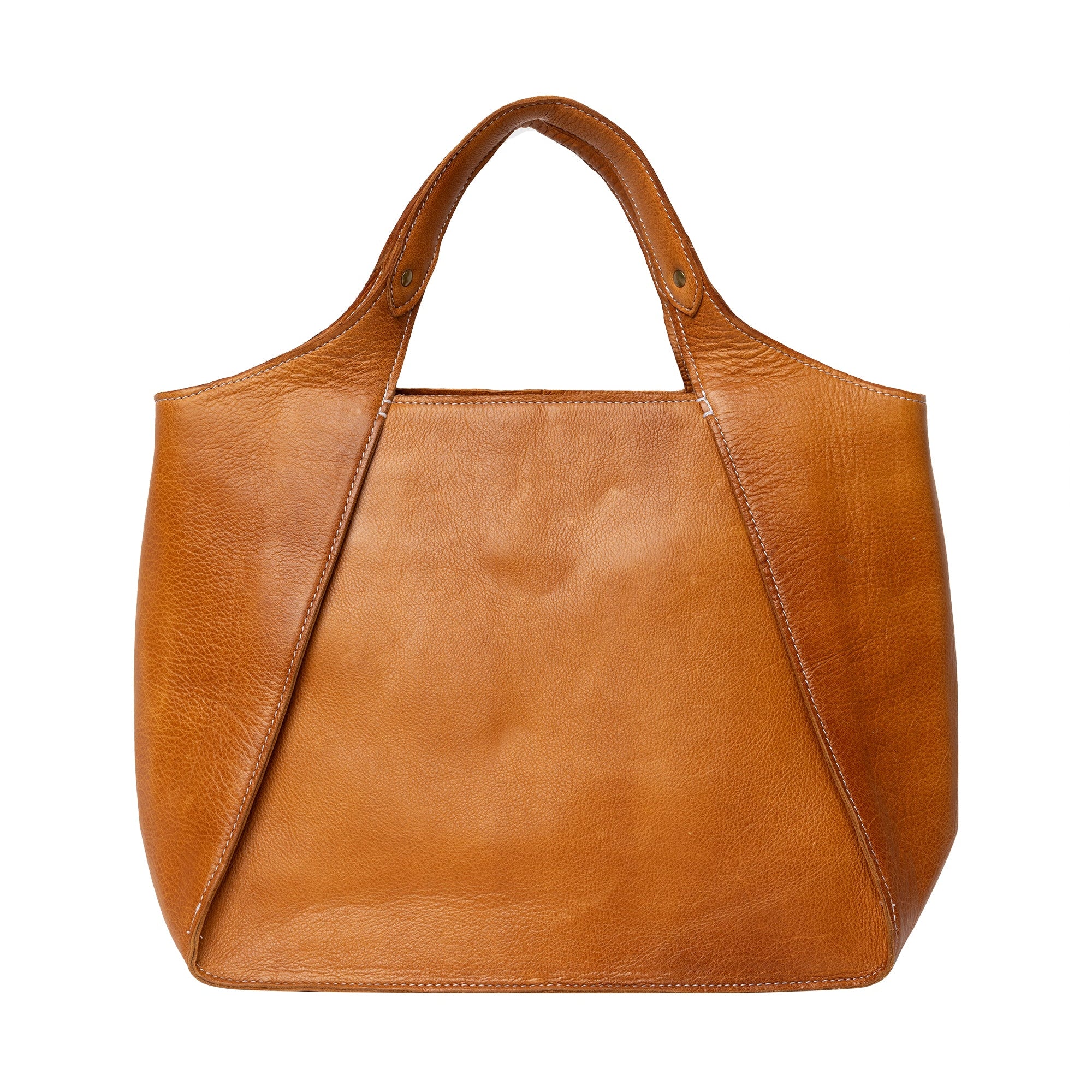 Stor skinnveske | Burned Tan | Romslig Hovedrom | Jona Big