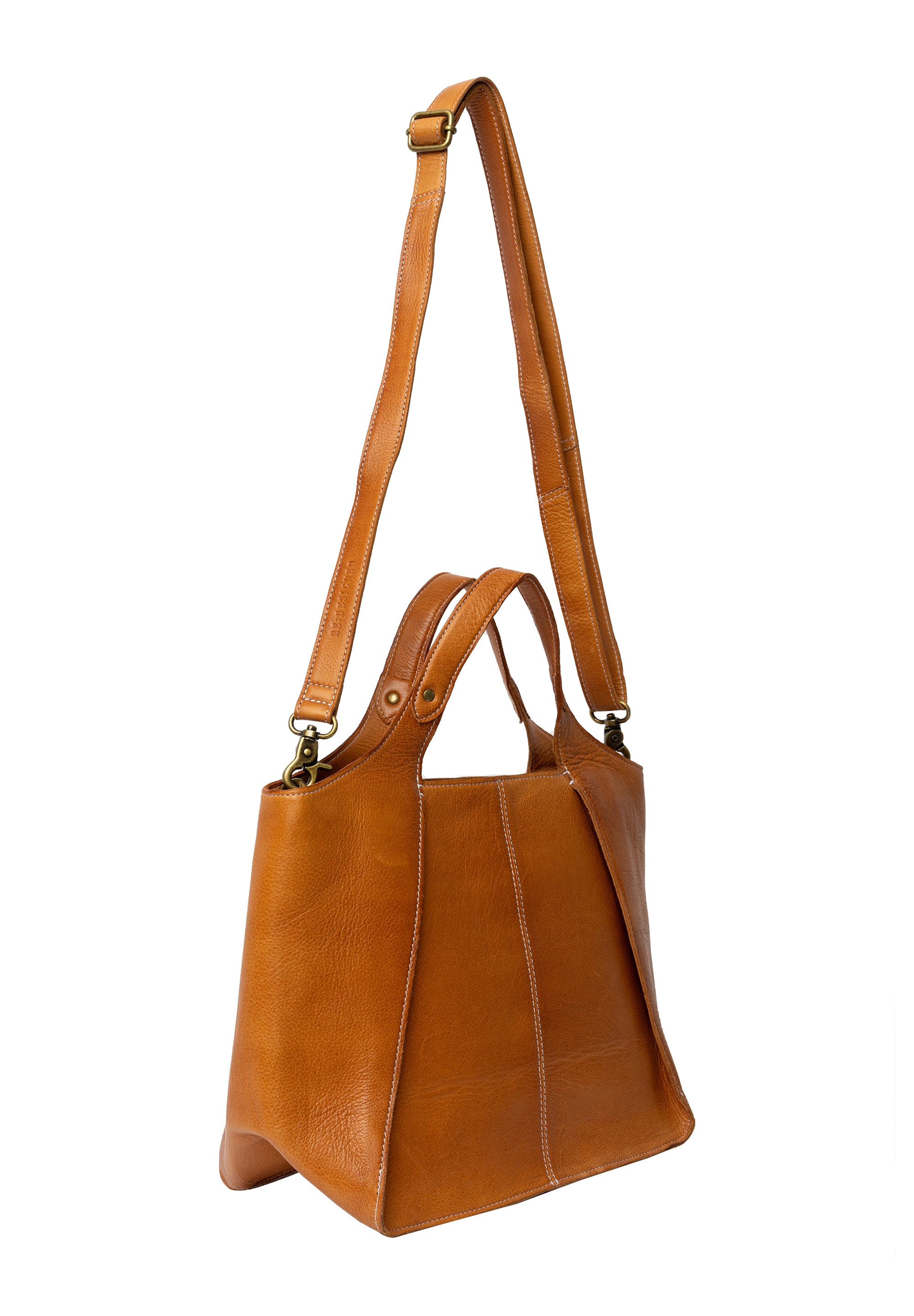 Stor skinnveske | Burned Tan | Romslig Hovedrom | Jona Big