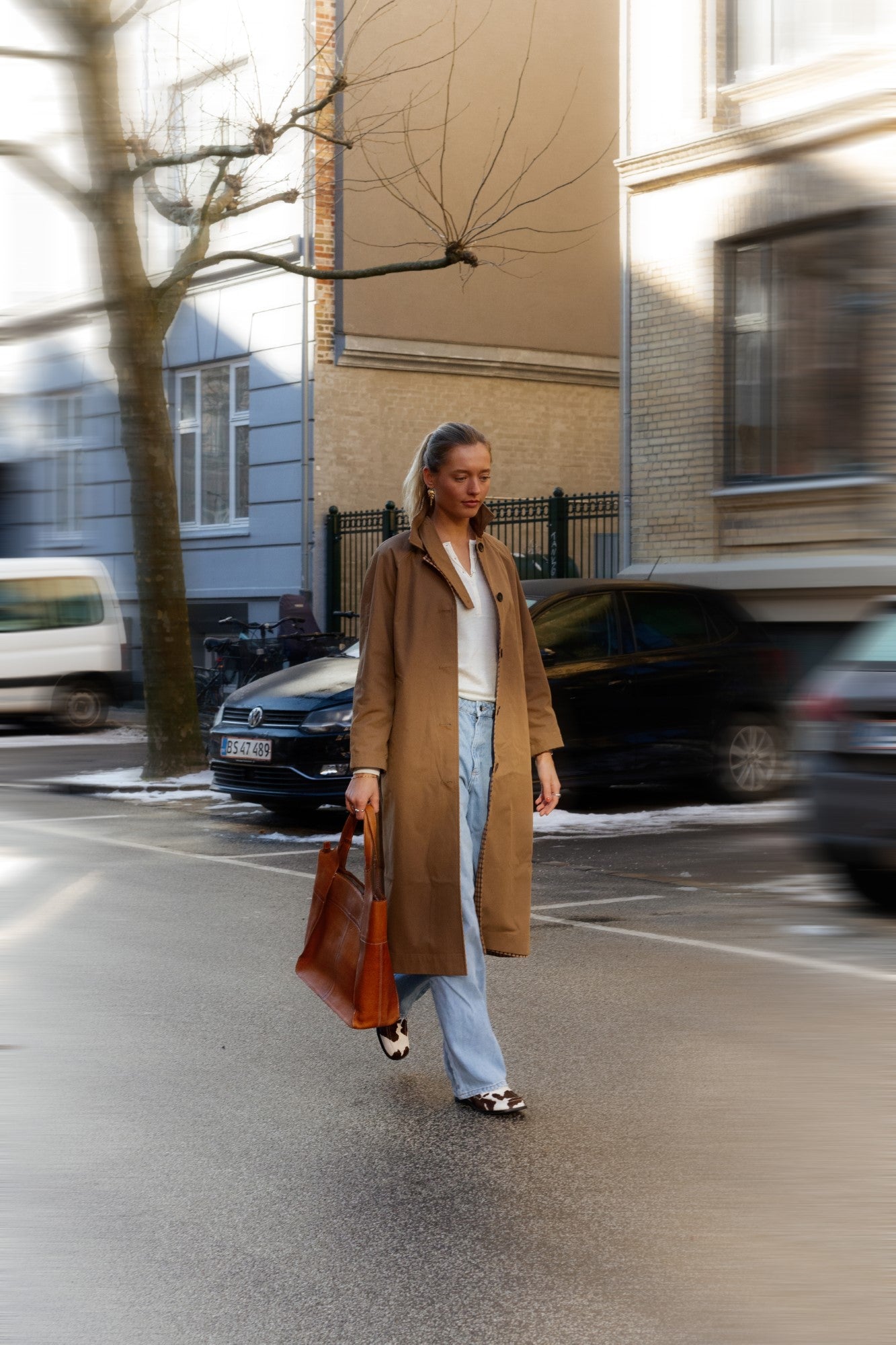 Stor skinnveske | Burned Tan | Romslig Hovedrom | Jona Big