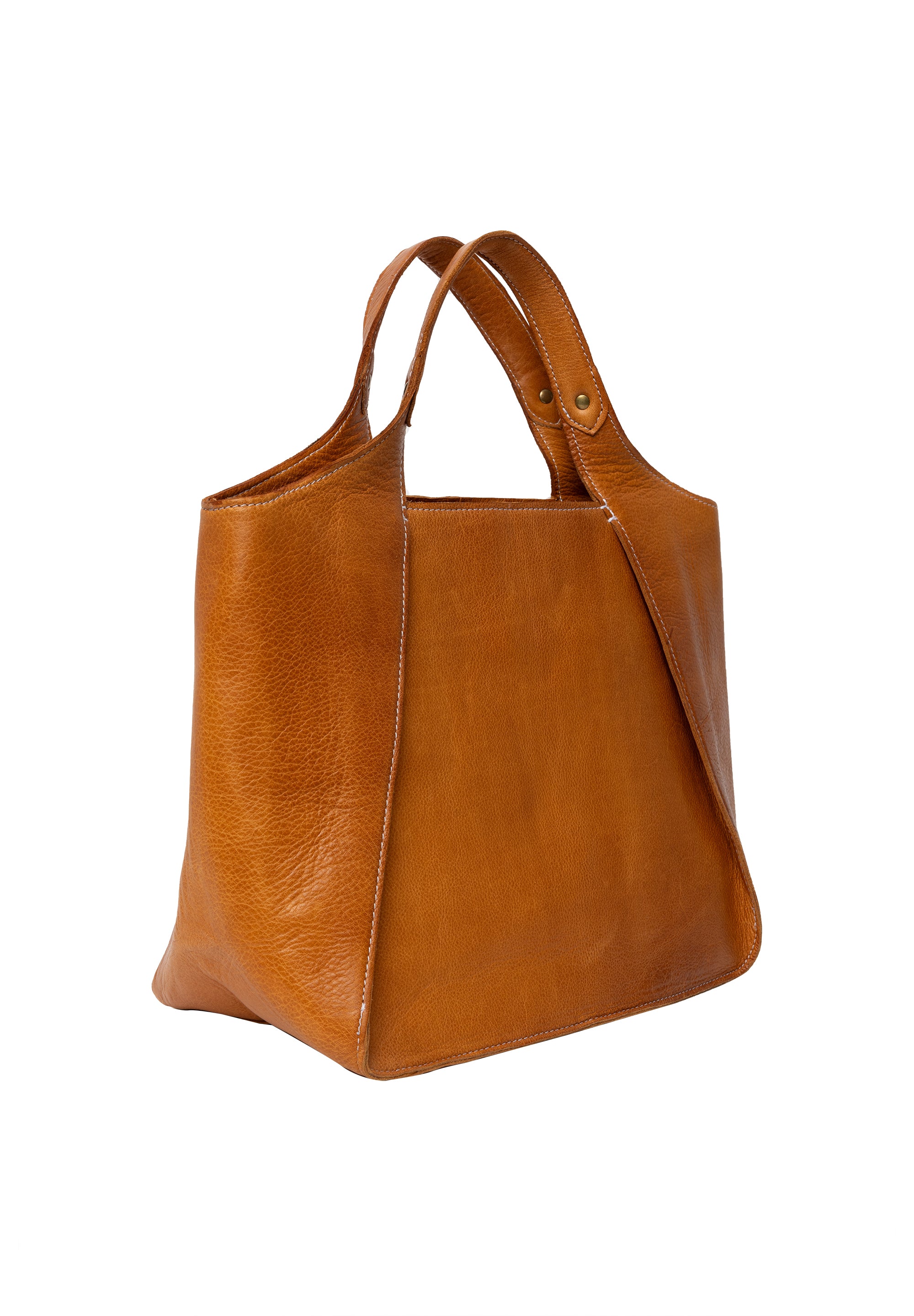 Stor skinnveske | Burned Tan | Romslig Hovedrom | Jona Big