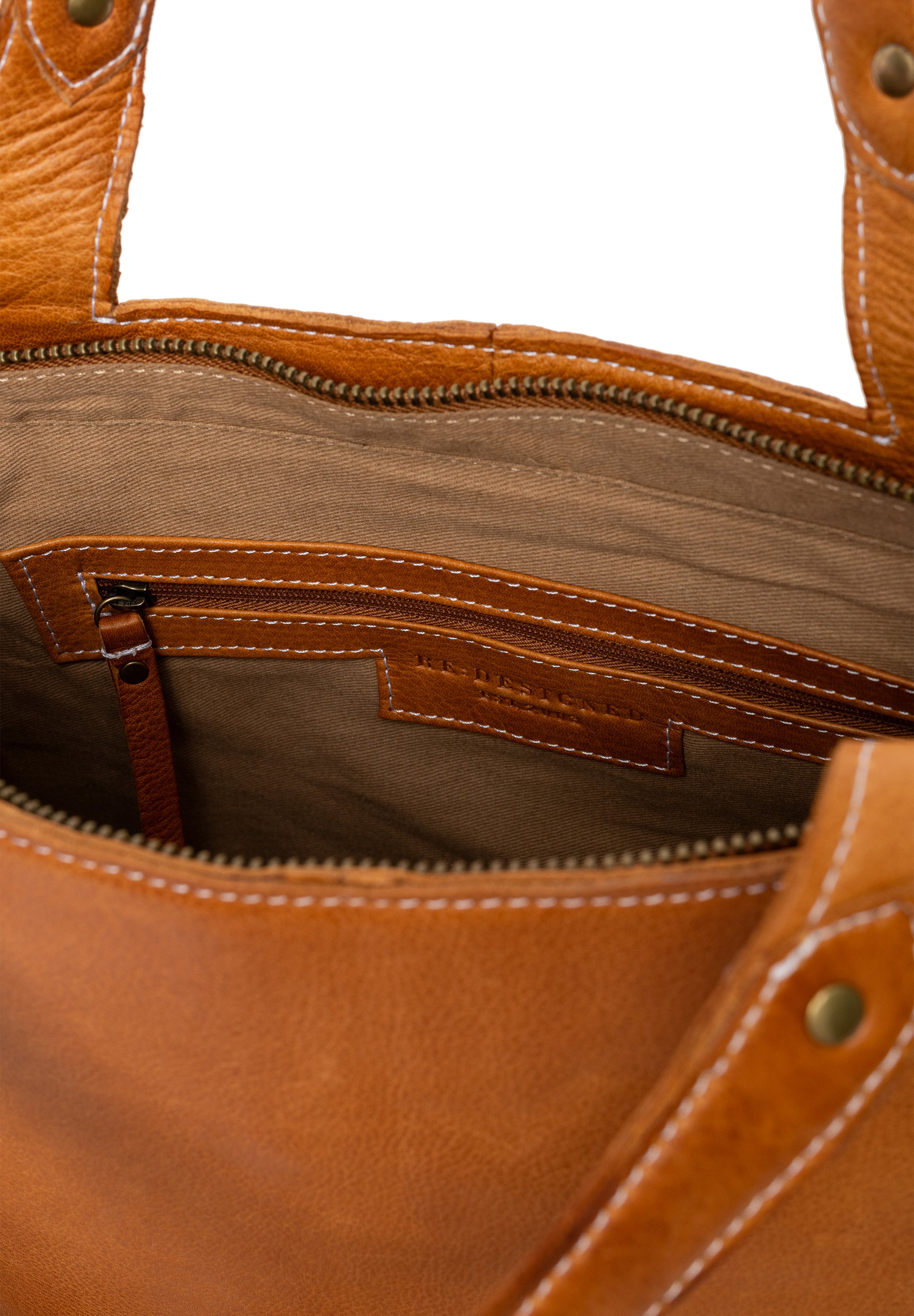 Stor skinnveske | Burned Tan | Romslig Hovedrom | Jona Big