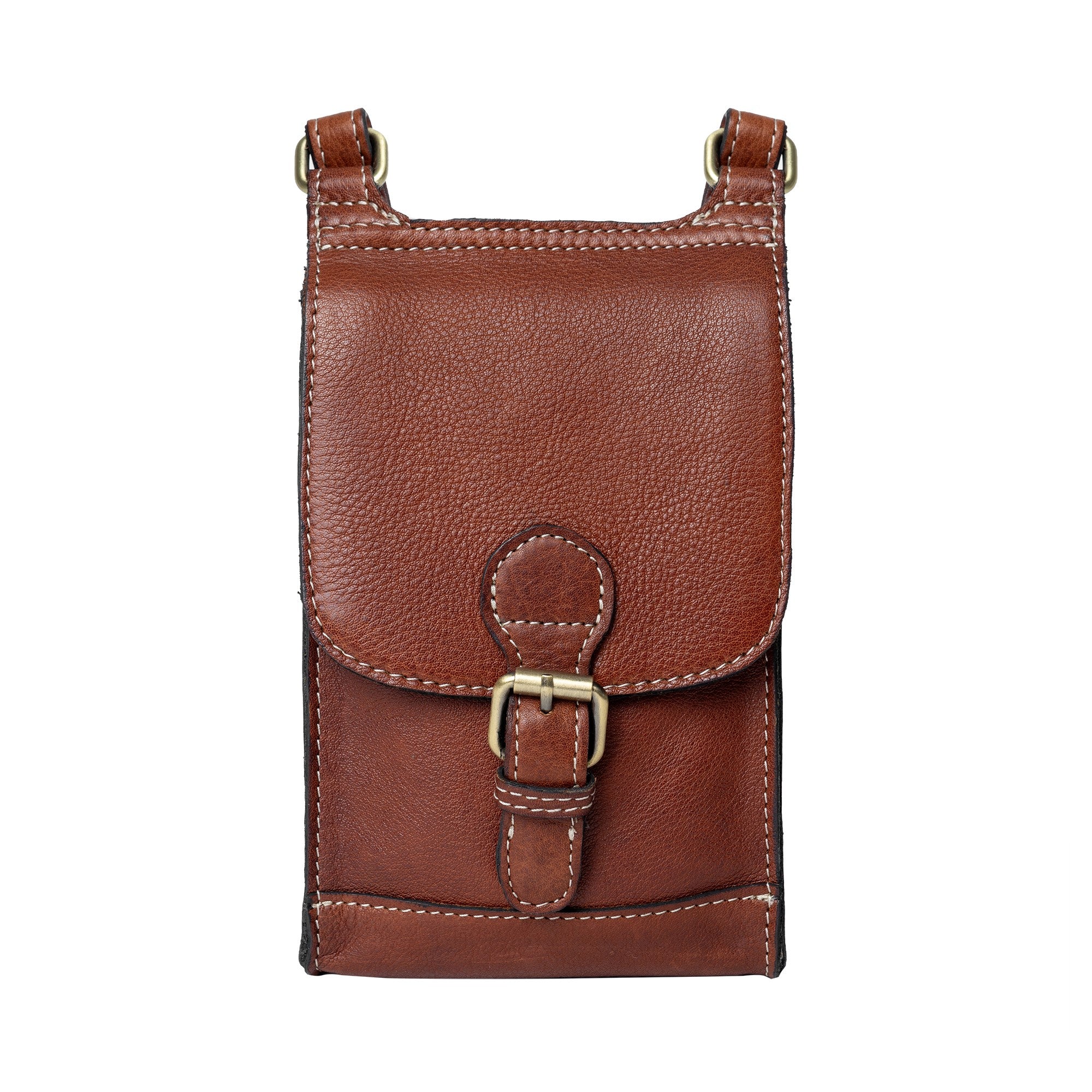 Crossbody | Skinnveske | Cognac | Jeane Small