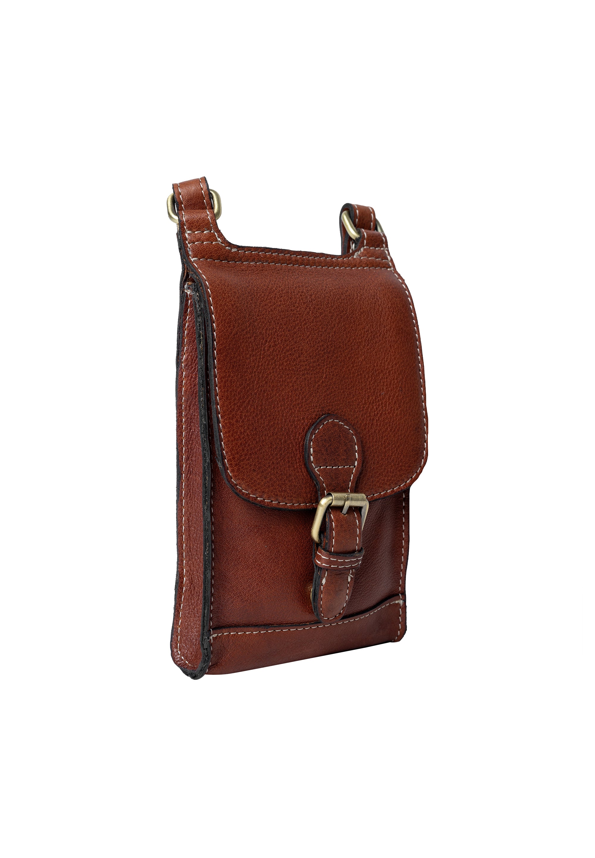 Crossbody | Skinnveske | Cognac | Jeane Small