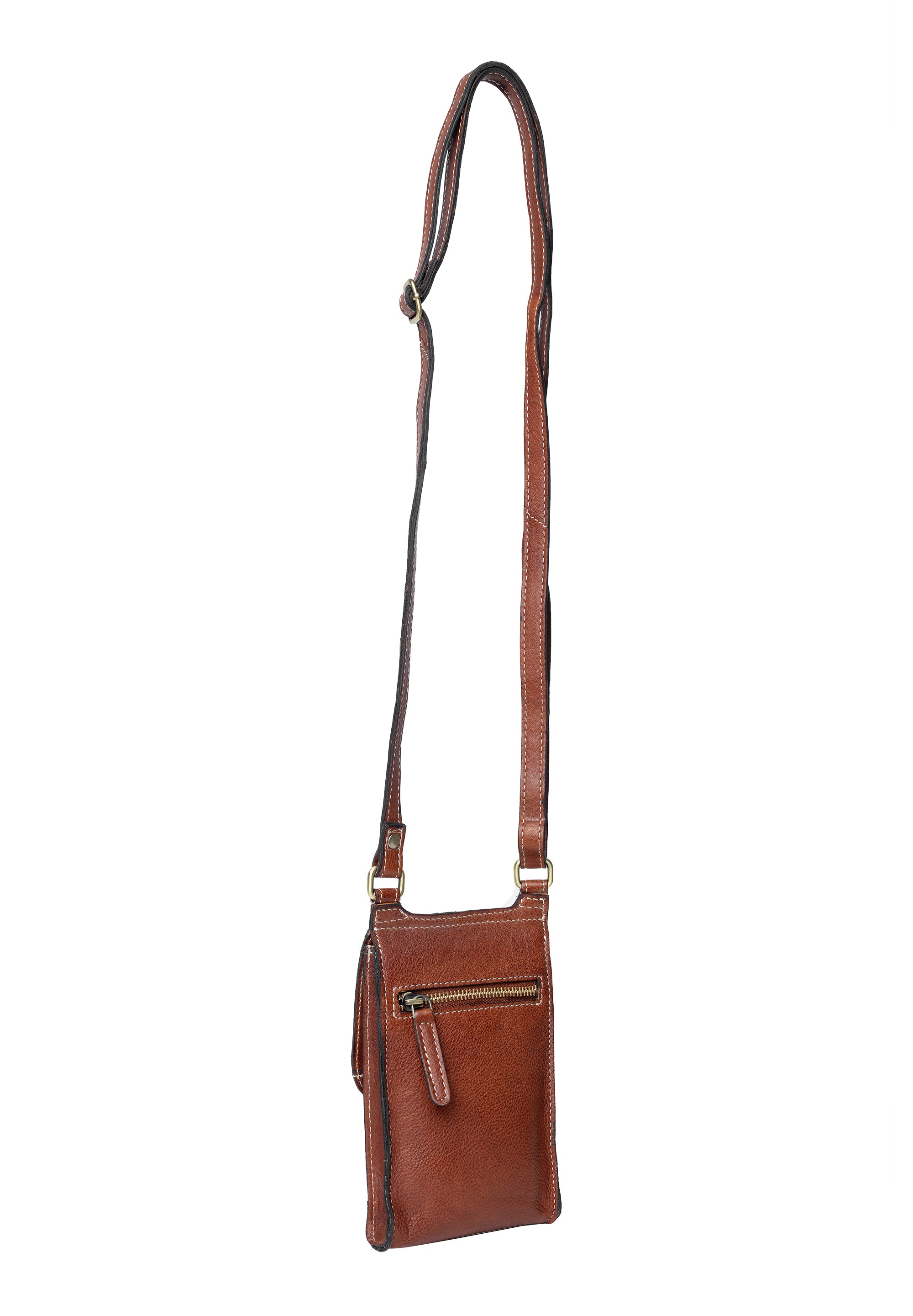 Crossbody | Skinnveske | Cognac | Jeane Small