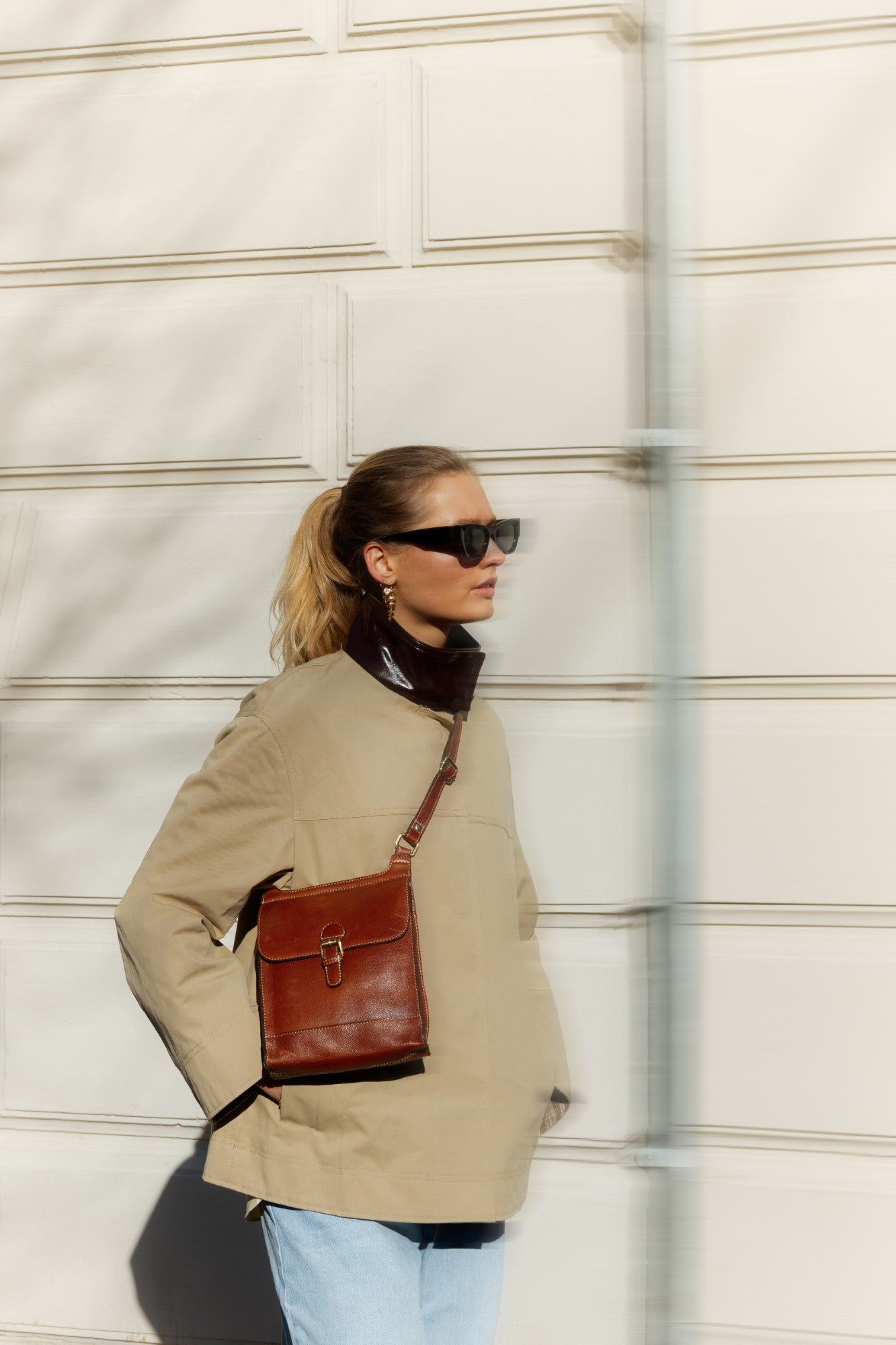 Crossbody | Skinnveske | Cognac | Jeane Big