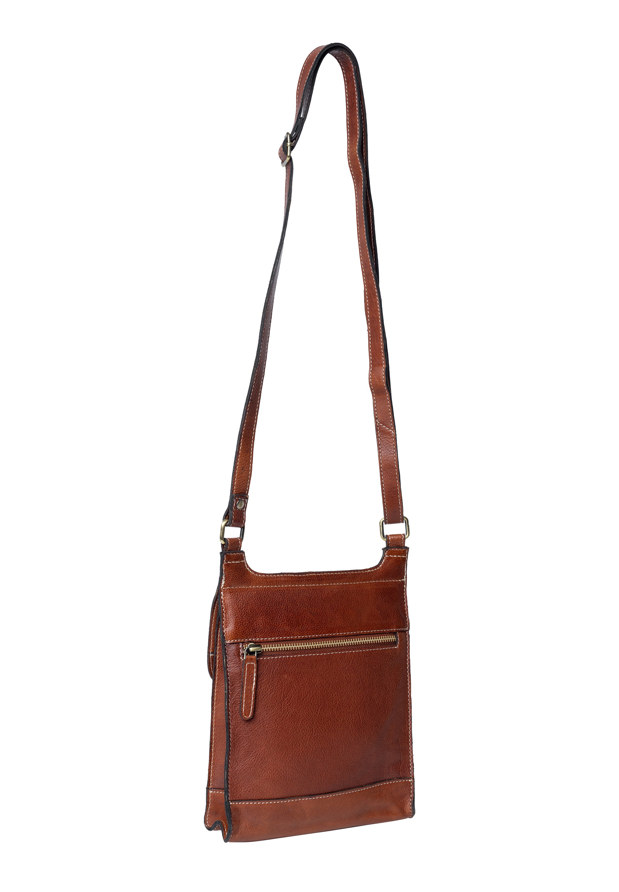 Crossbody | Skinnveske | Cognac | Jeane Big