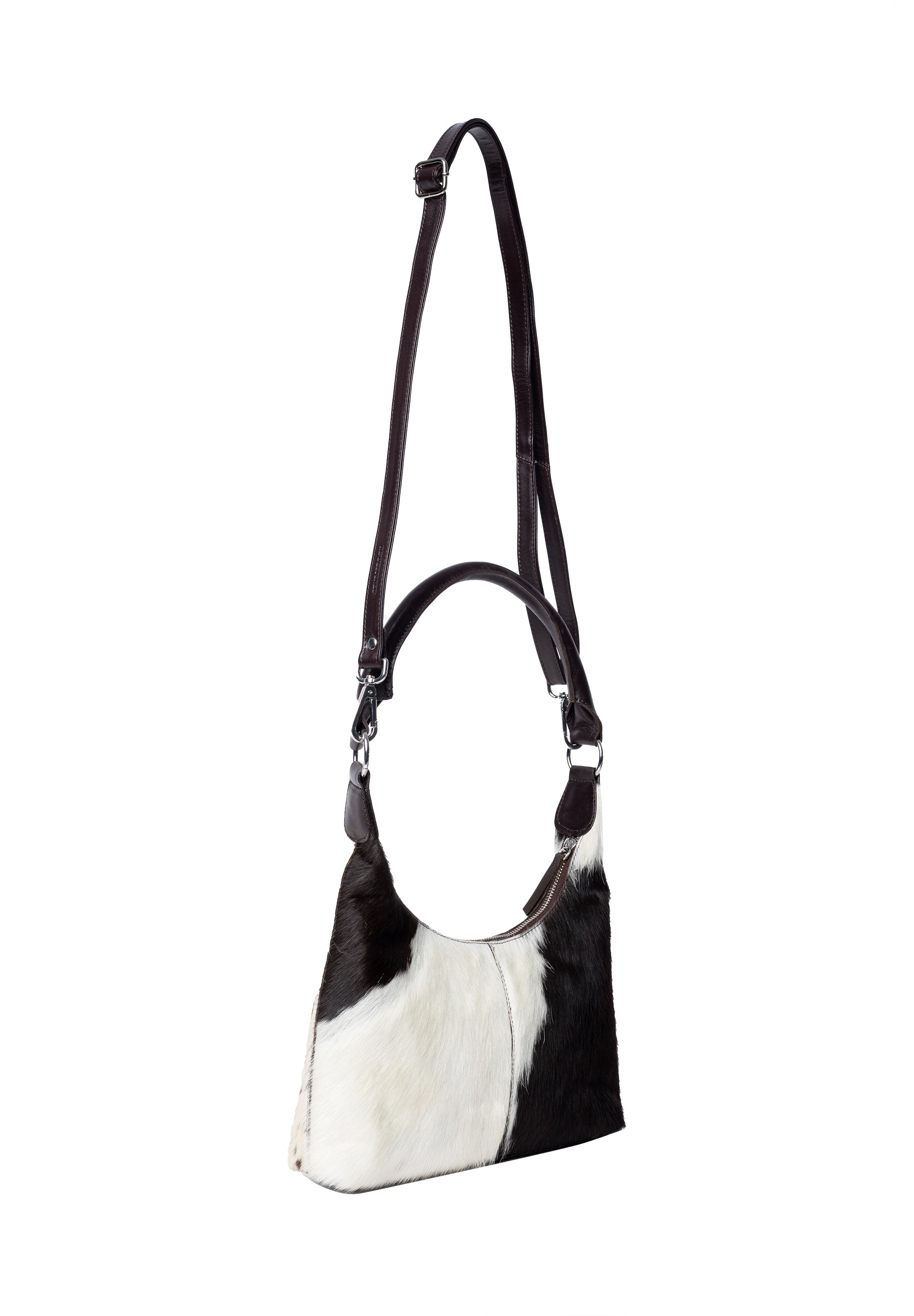 Skulderveske | Brun/Hvit | Kuskinn 6521 Jia Small