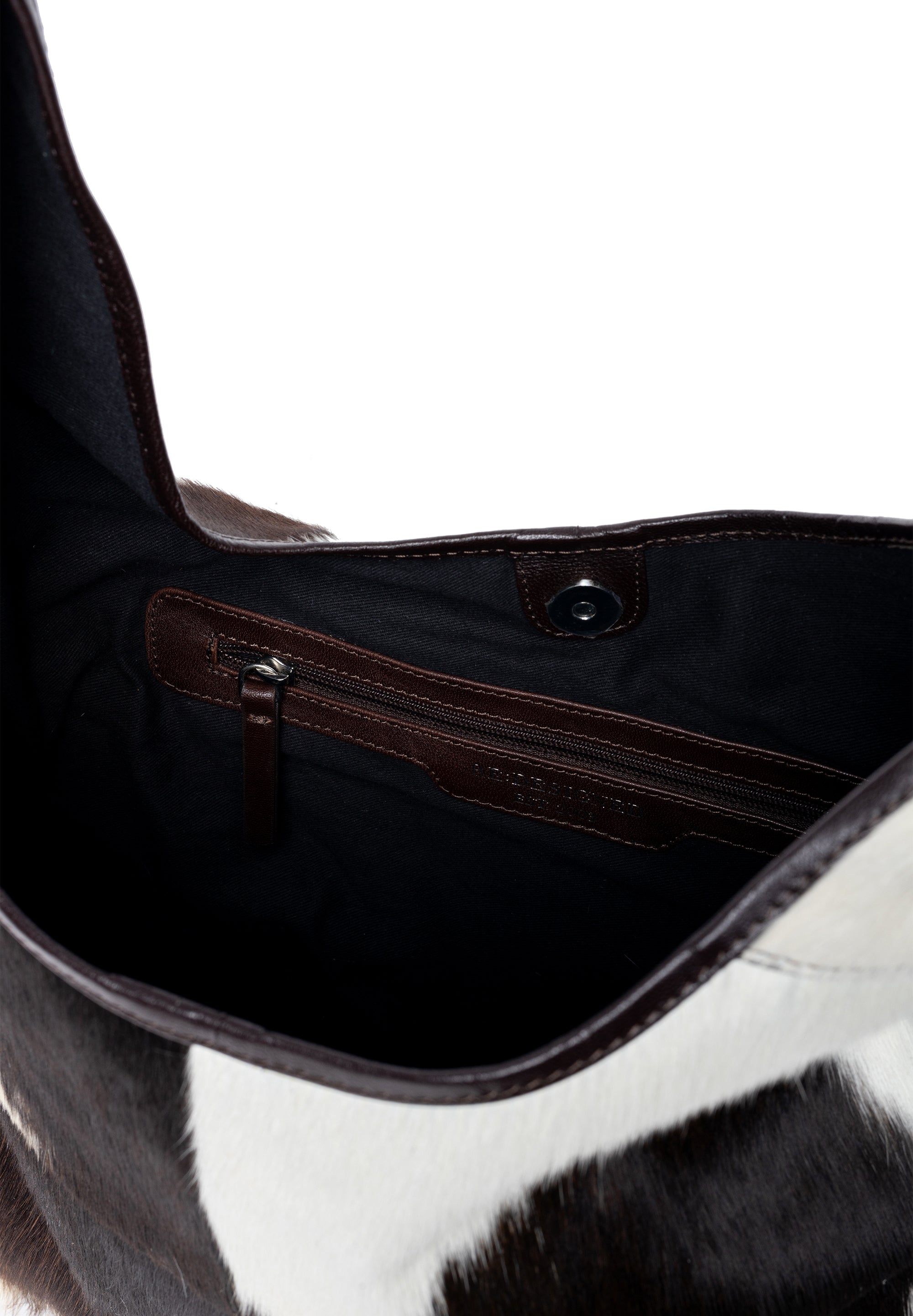 Skulderveske | Brun/hvit | Ku-Skinn | Jia Big