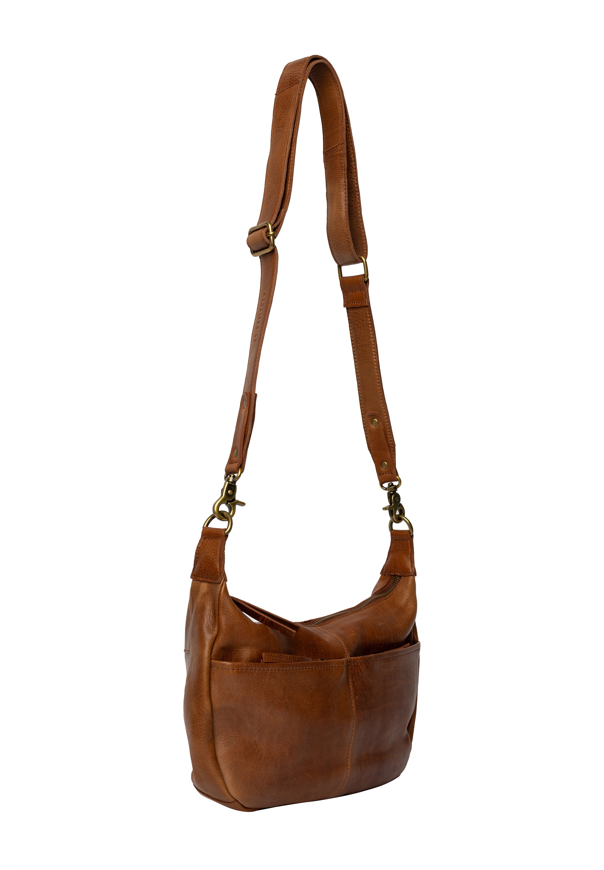 Crossbody | Walnut | To lommer i Fronten | 6547 Mivi Small