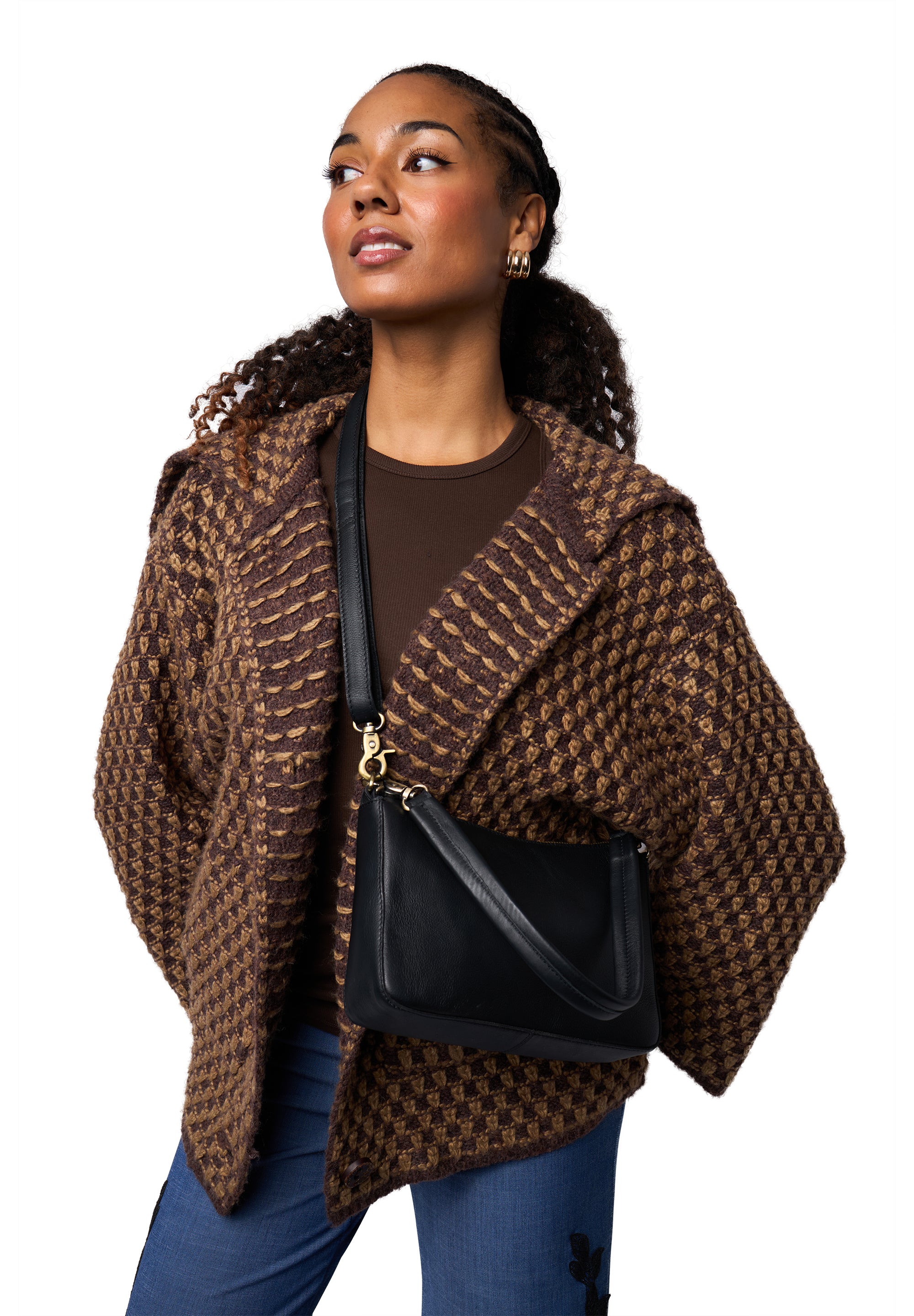 Skulderveske | To reime | Sort | 6598 Nada