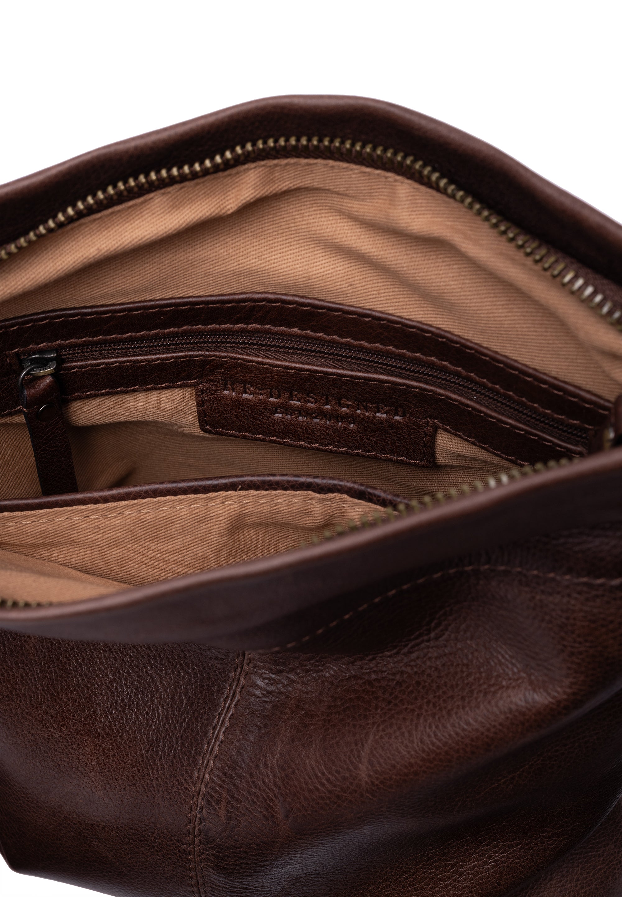 Olea Small Crossbody Veske – Skinn, Woodsmoke