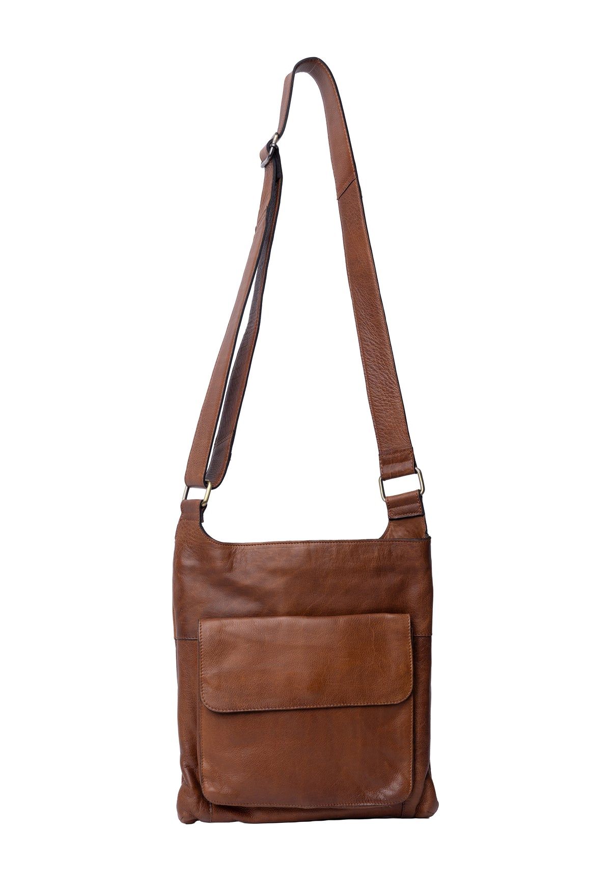 Sara Big Crossover skinnveske, Walnut