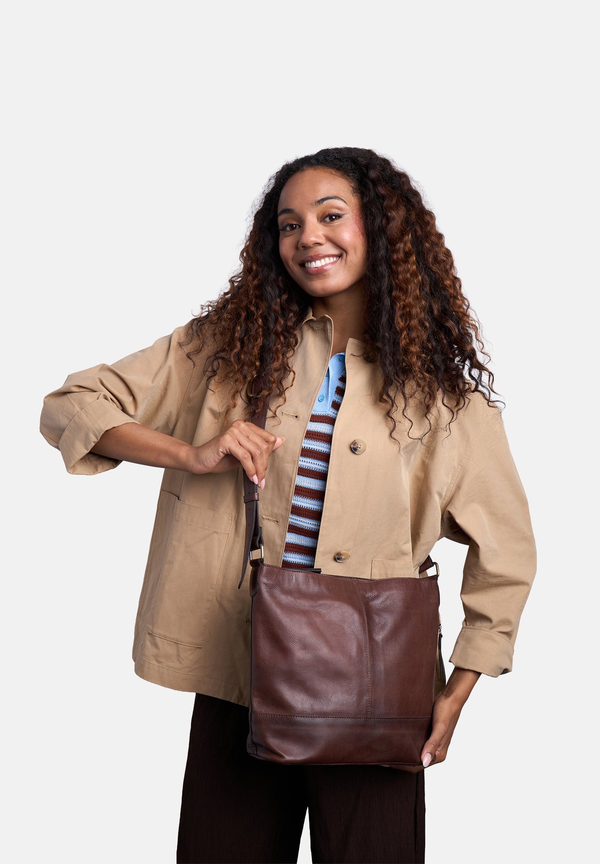 Svea Big Crossover skinnveske, Woodsmoke