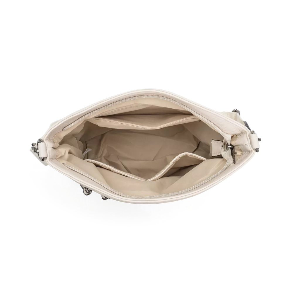 Crossover veske | Beige | Flere utvendige lommer | 5041410