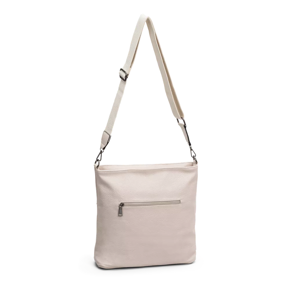 Crossover veske | Beige | Flere utvendige lommer | 5041410