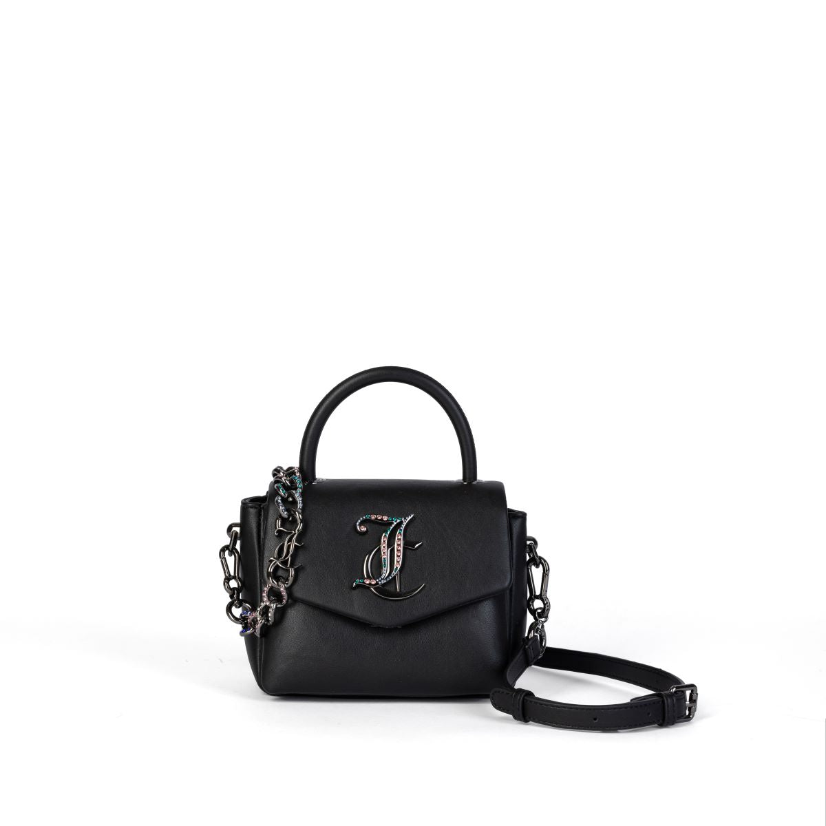 Juicy Couture Alyssa Rhinestones S Flap Black