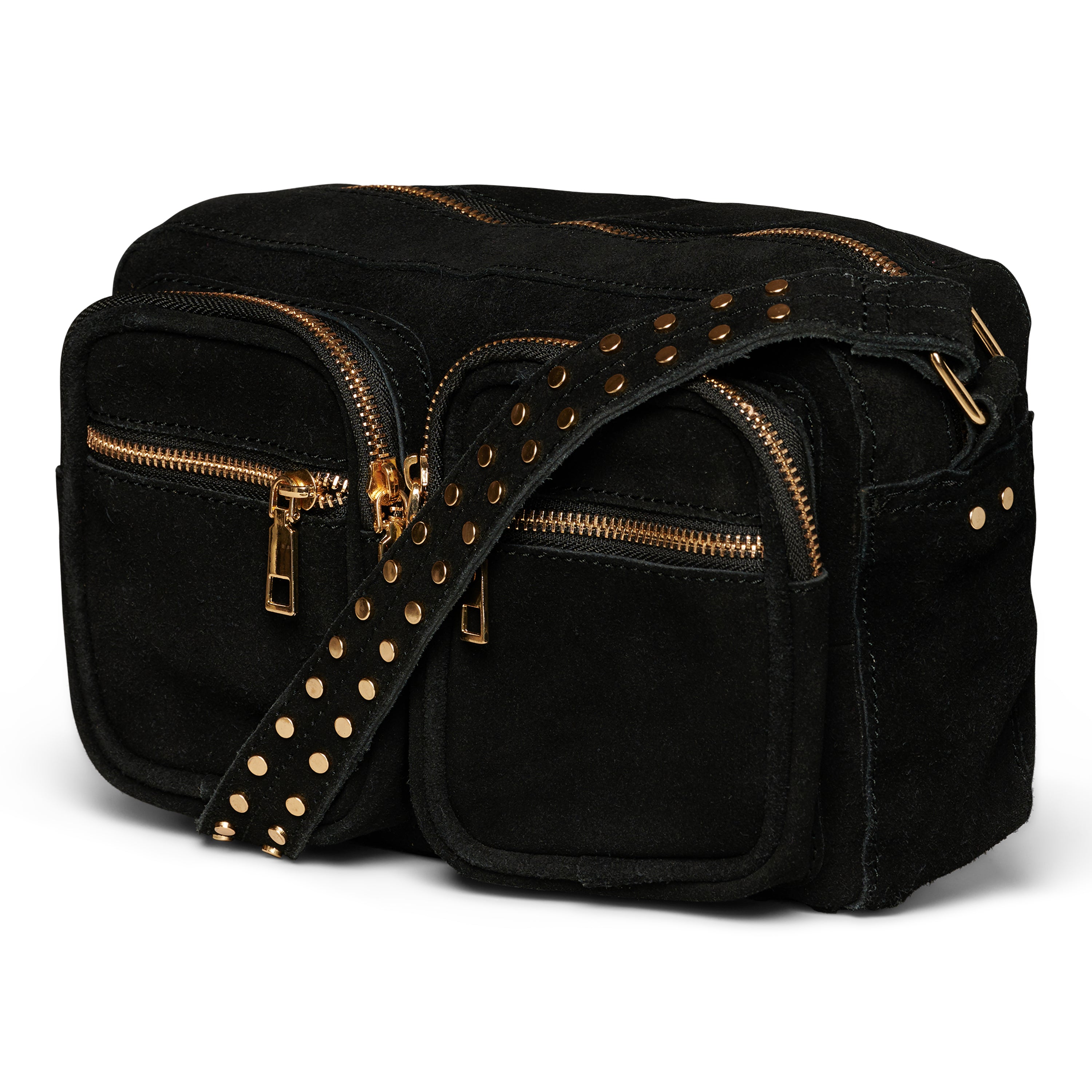 Skulderveske | Semsket skinn | Sort | Celina Bag