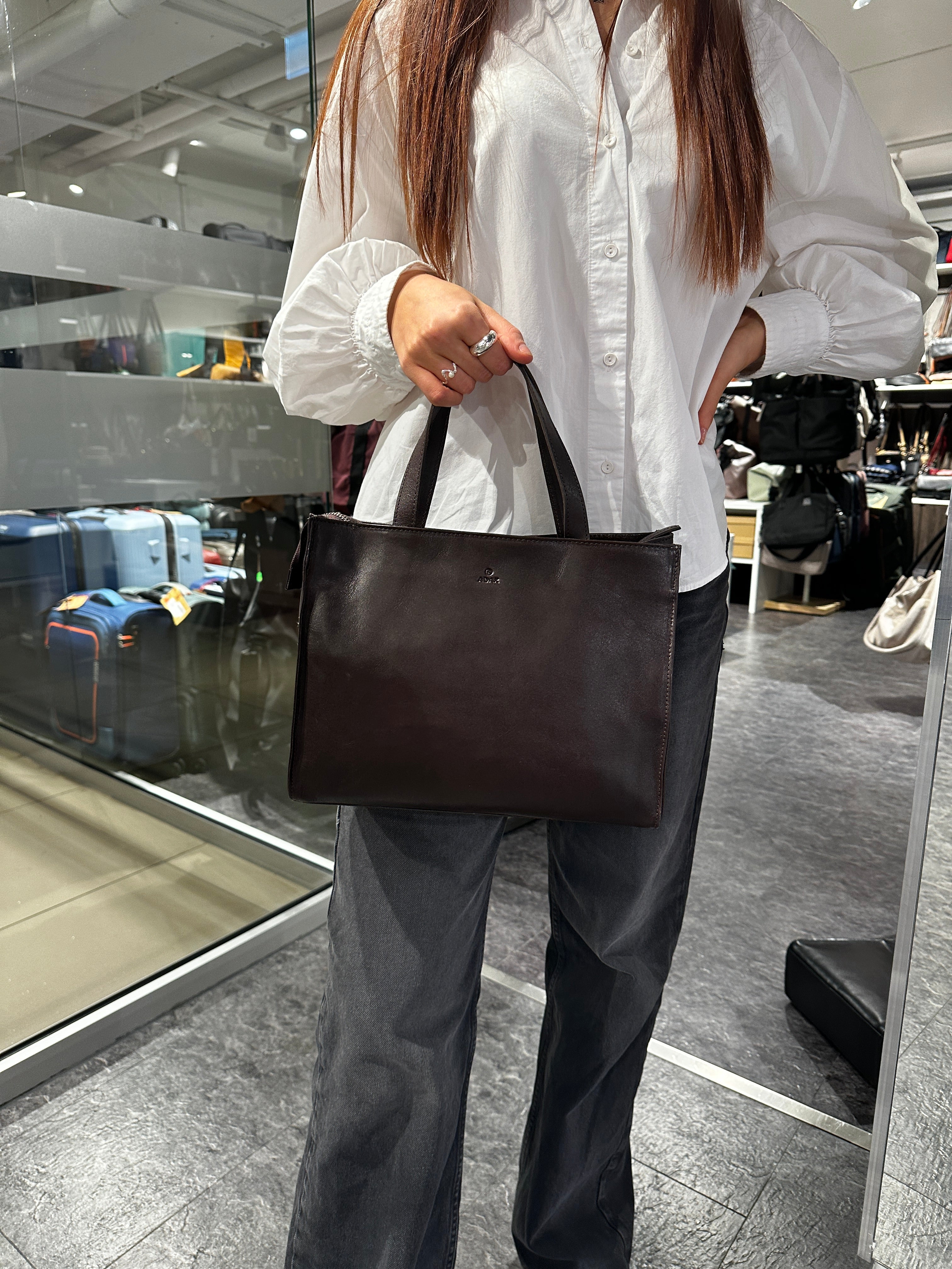 Håndveske | Skinn | Mørk Brun | 202255 Rivoli handbag Macy