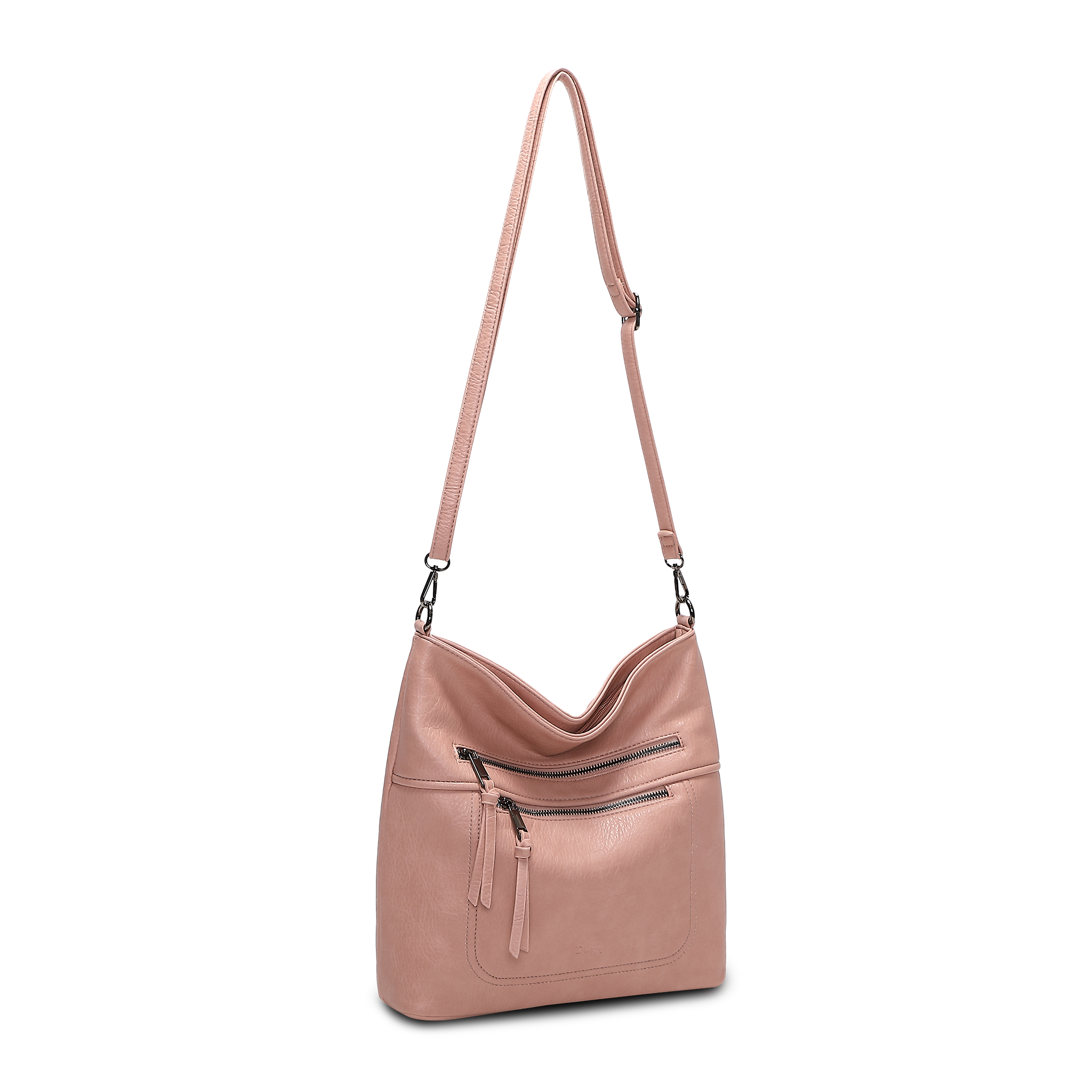 Crossover veske | Lys rosa | Flere utvendige lommer | 5041410 Duffy