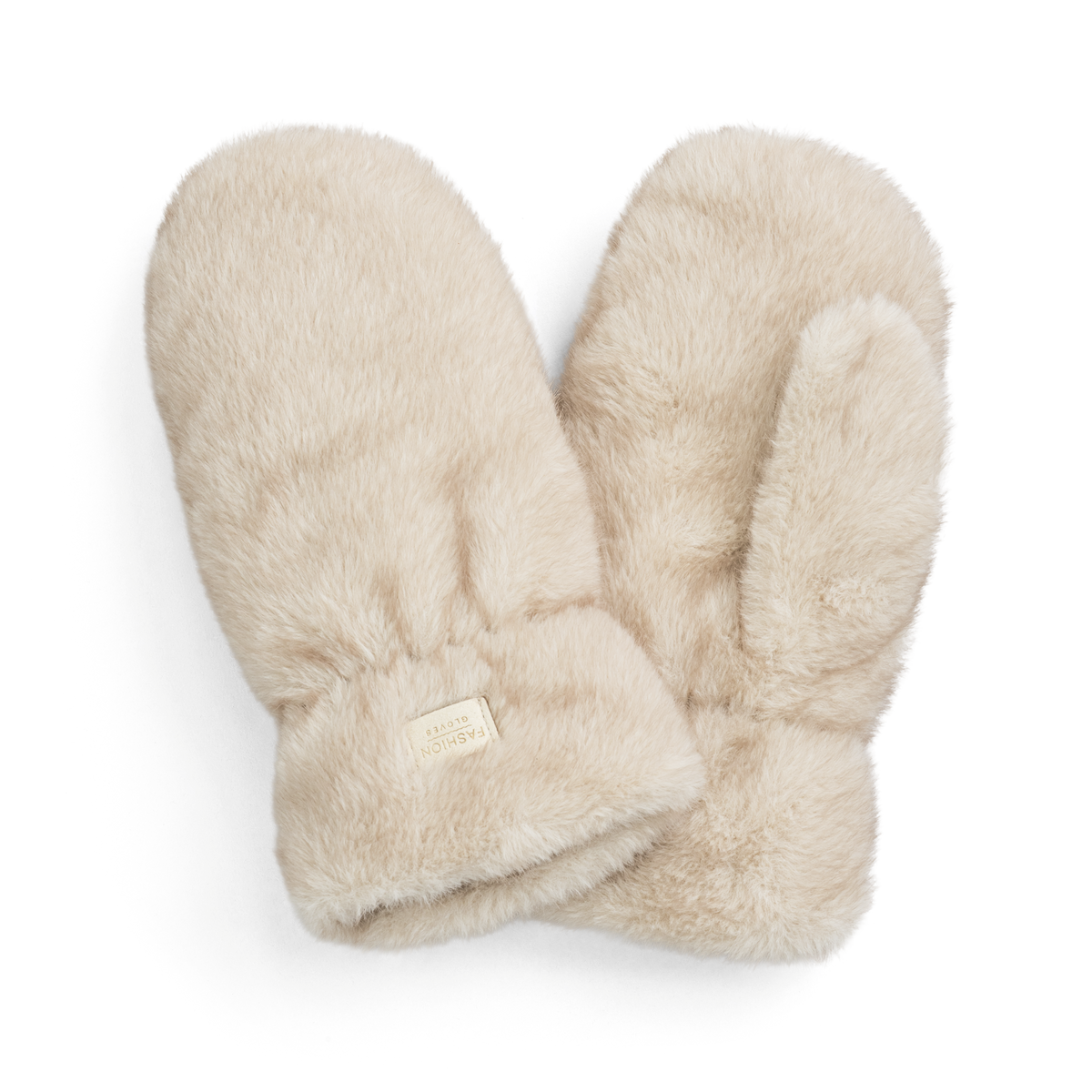 Fuske pels votter M/L, Beige