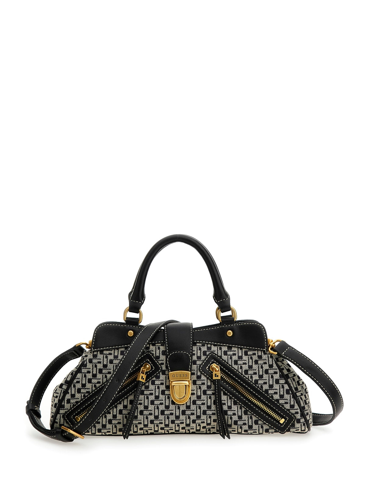 GUESS BELLE VINTAGE SML GFRND STCHL BLACK LOGO