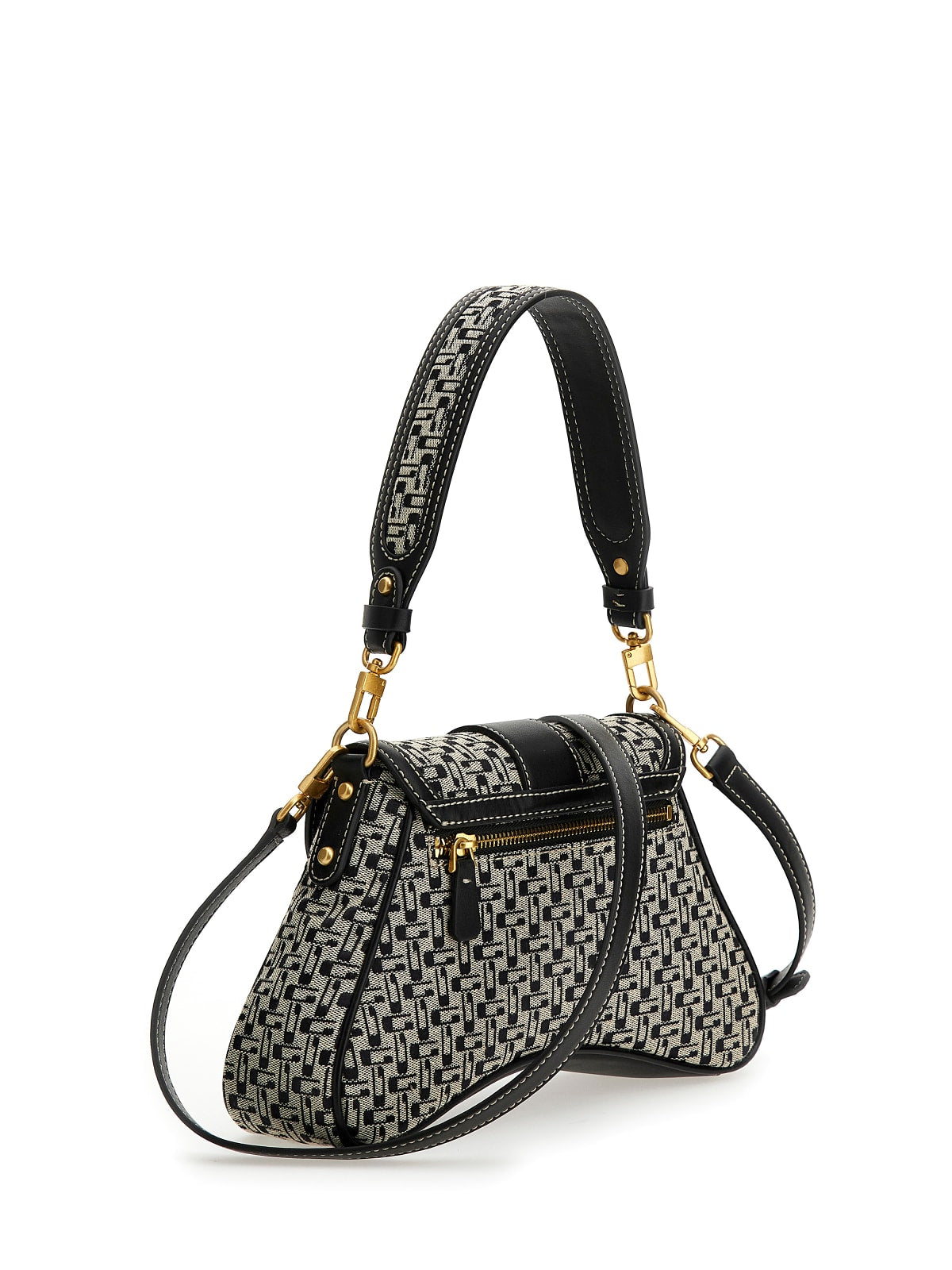 BELLE VINTAGE FLAP SHOULDER BLACK LOGO