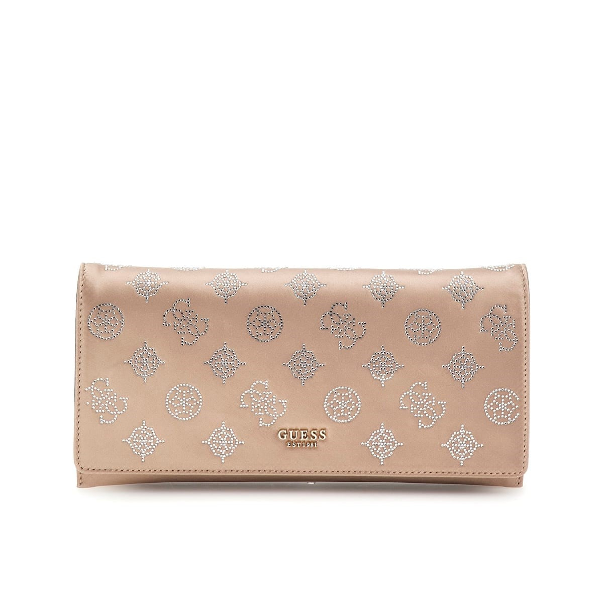 Selskapsveske | Liten | Beige/Rosa | Logo Detaljer |Gilded Glamour Mini