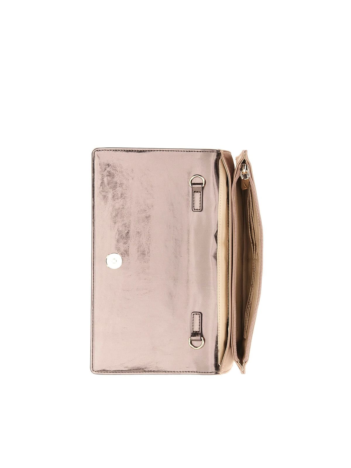 Selskapsveske | Liten | Beige/Rosa | Logo Detaljer |Gilded Glamour Mini