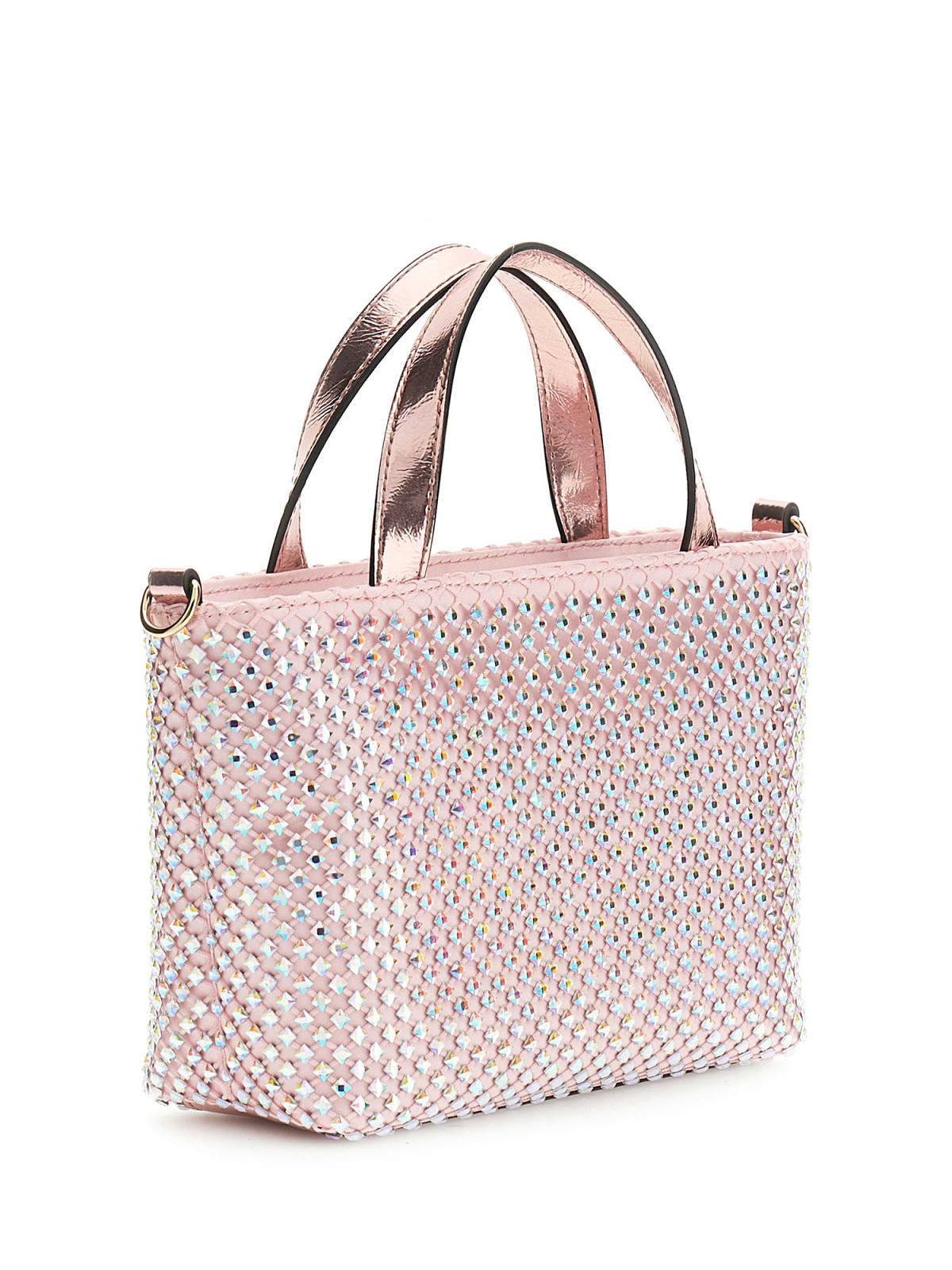 Selskapsveske | Strass | Langreim | Rosa | TASMIN MINI TOTE