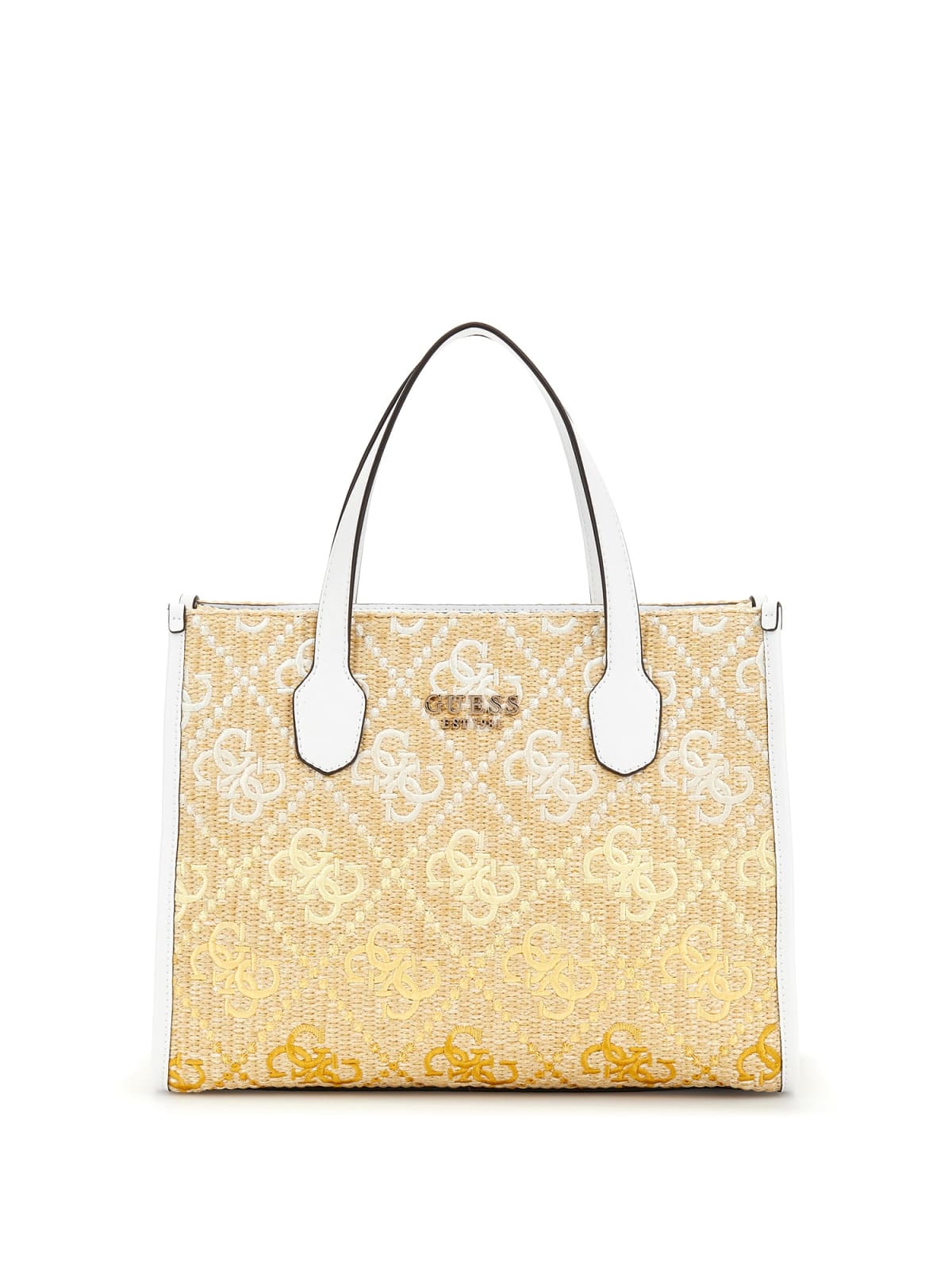 Håndveske | Natur/Hvit | Justerbar Langreim | SILVANA 2 COMP TOTE