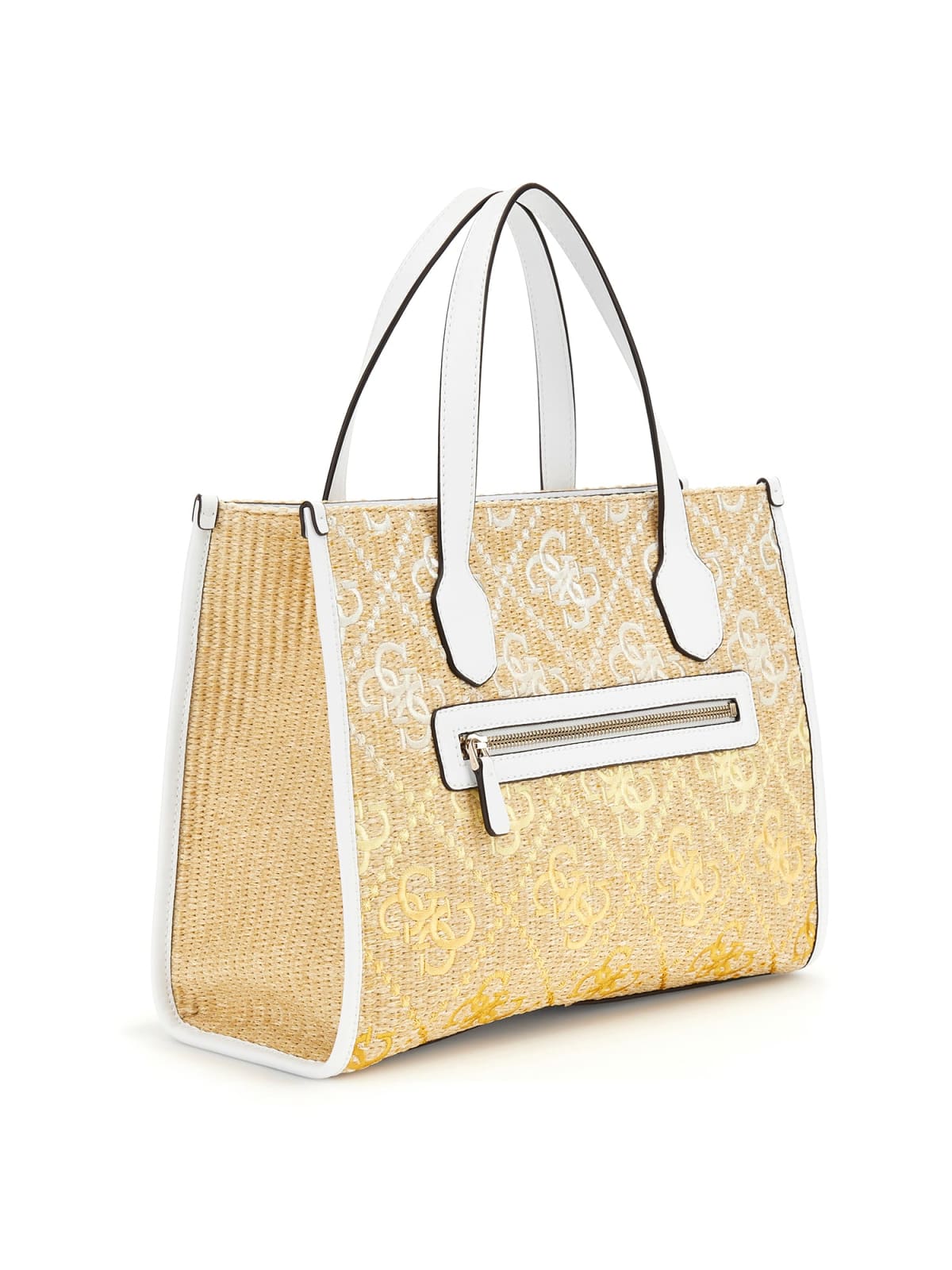 Håndveske | Natur/Hvit | Justerbar Langreim | SILVANA 2 COMP TOTE
