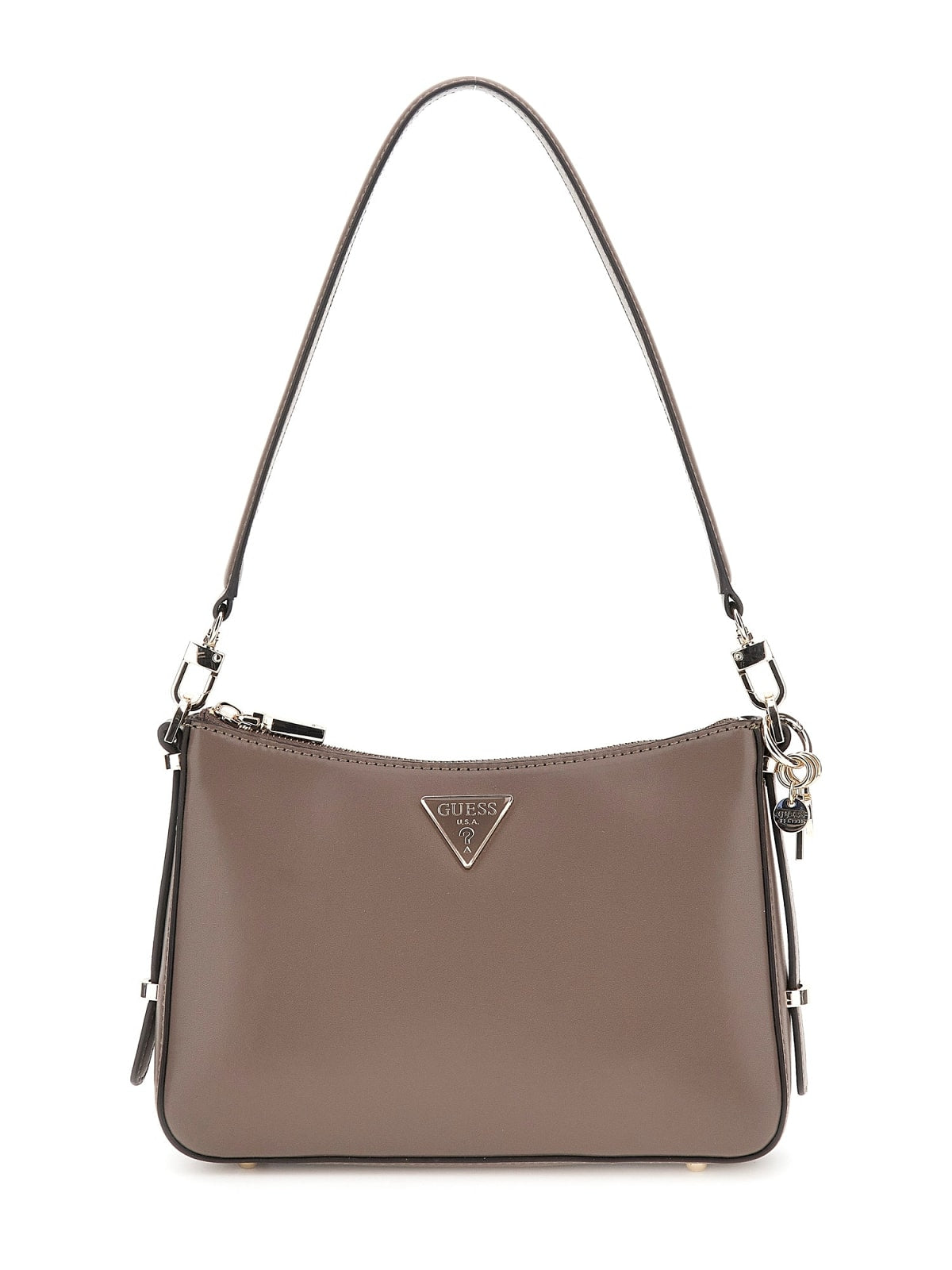 Skulderveske | Avtagbar reim | Mørk Taupe | DARYNA TOP ZIP