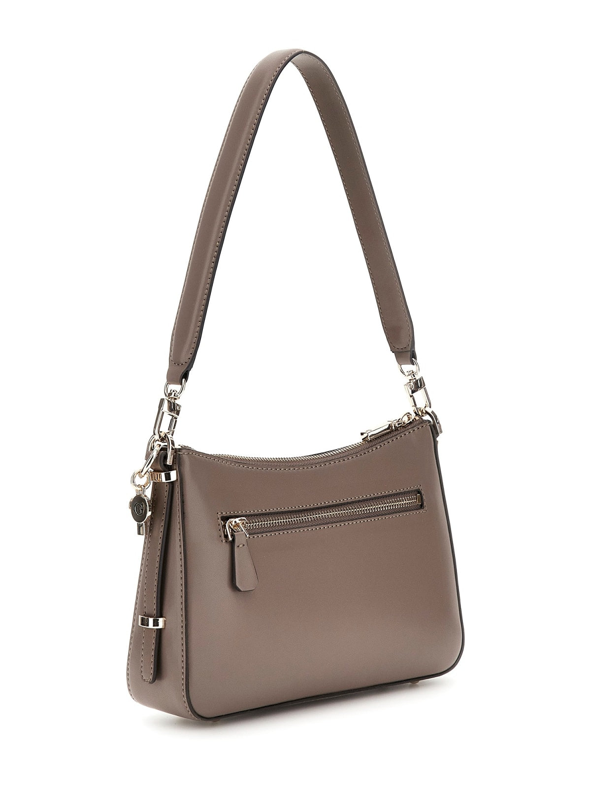 Skulderveske | Avtagbar reim | Mørk Taupe | DARYNA TOP ZIP