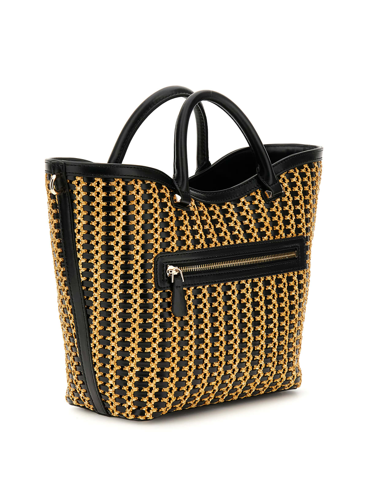 Håndveske | Natural/Sort | Justerbar Langreim | ATALIA TOTE