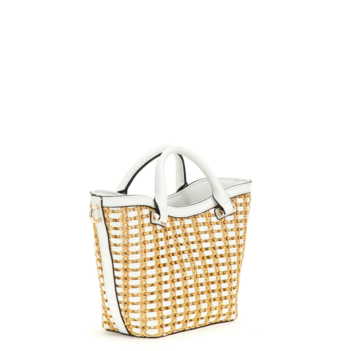 Håndveske | Natural/hvit | Justerbar Langreim | ATALIA MINI TOTE