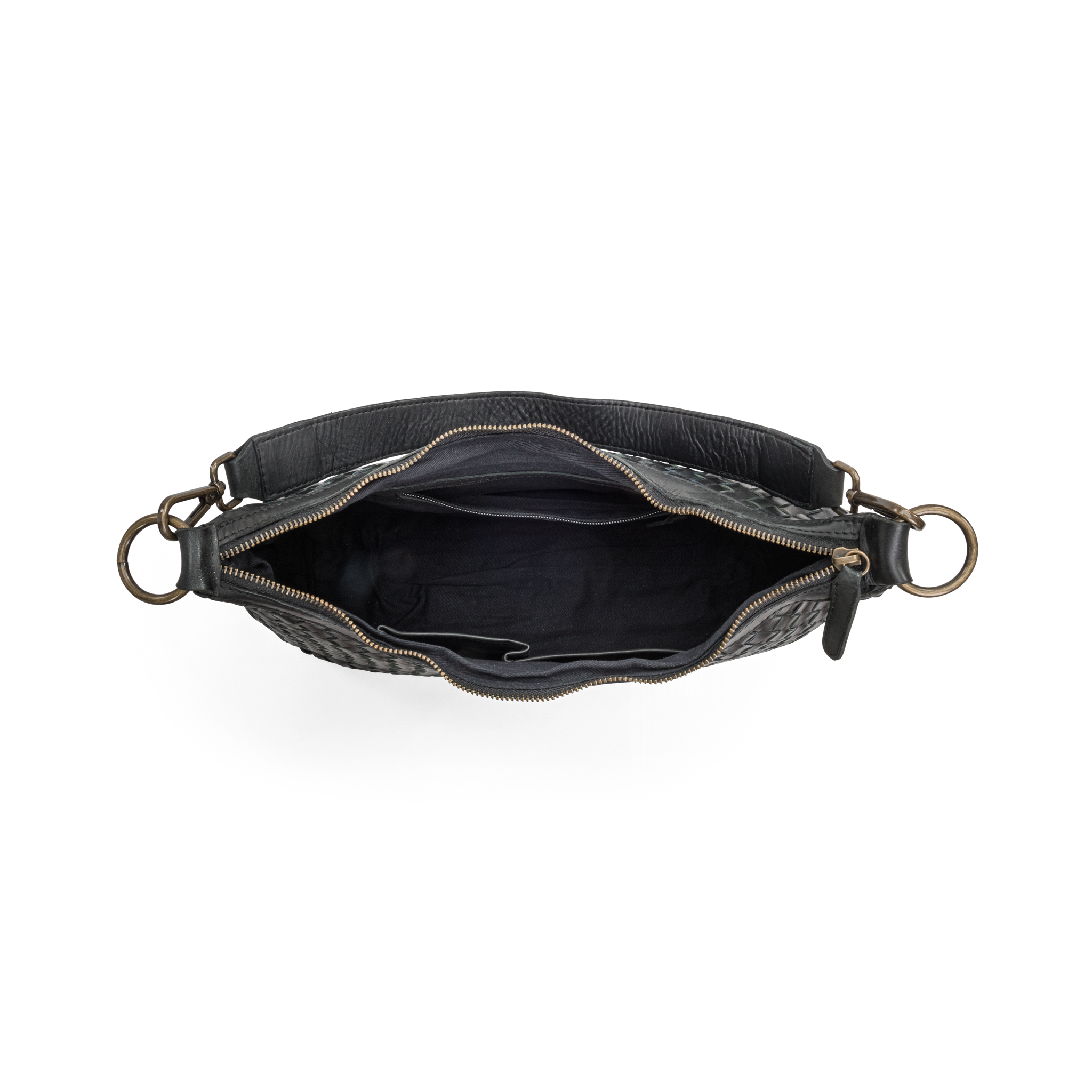 Skinnveske | Sort | Flettetskinn | 3040044
