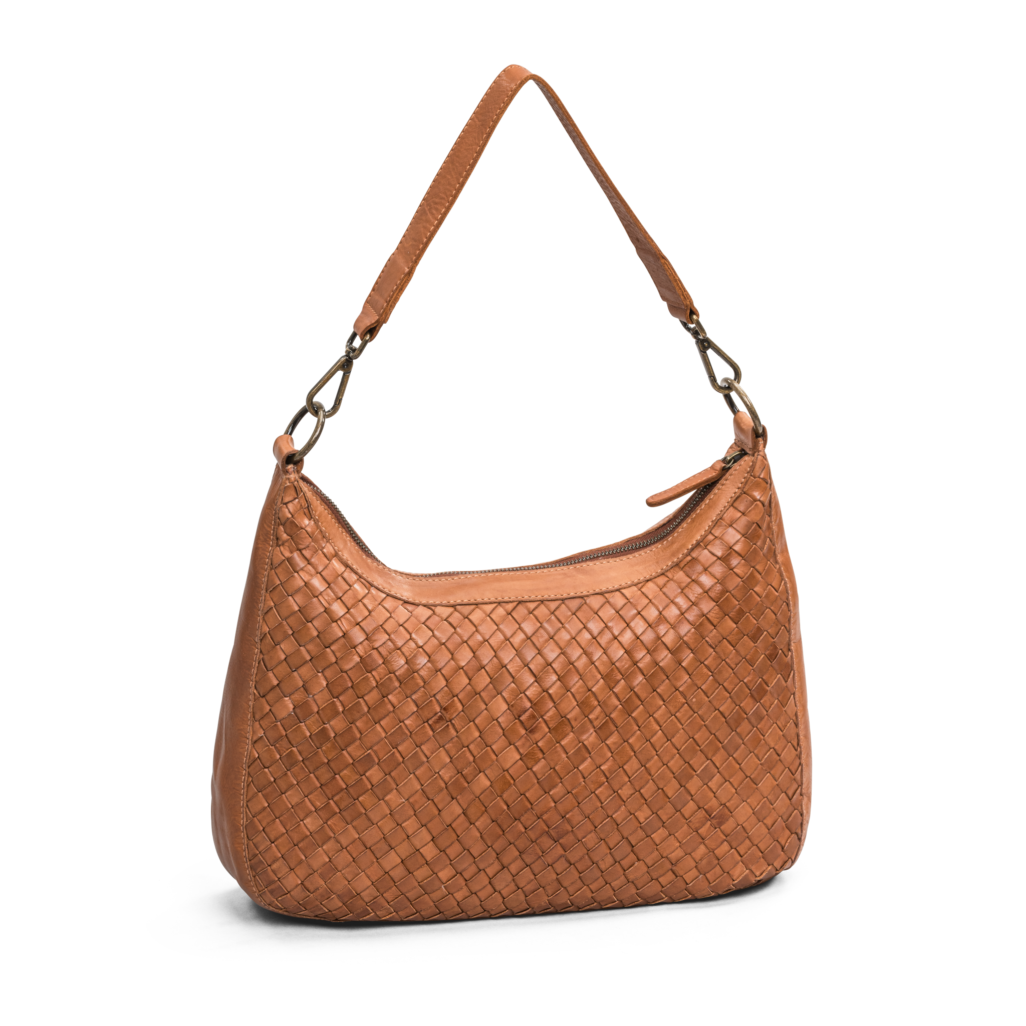 Skinnveske | Cognac | Flettetskinn | 3040044