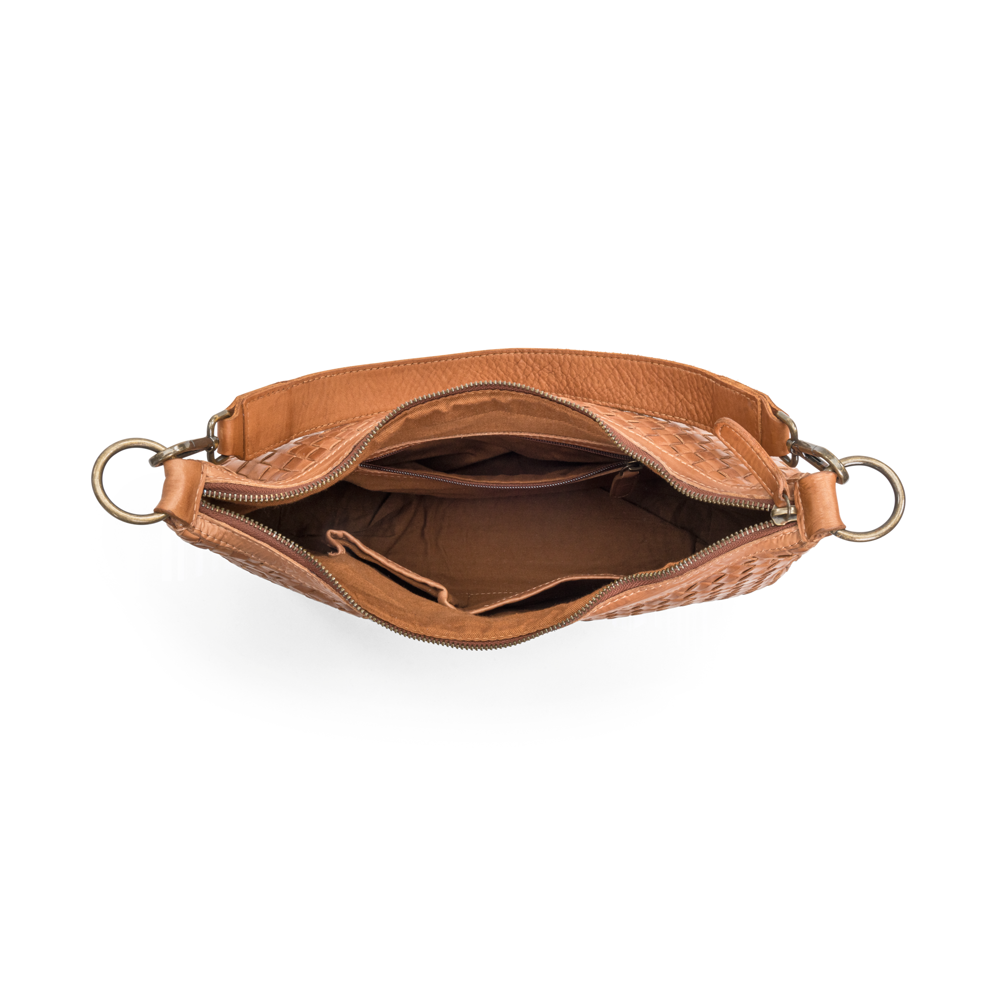 Skinnveske | Cognac | Flettetskinn | 3040044