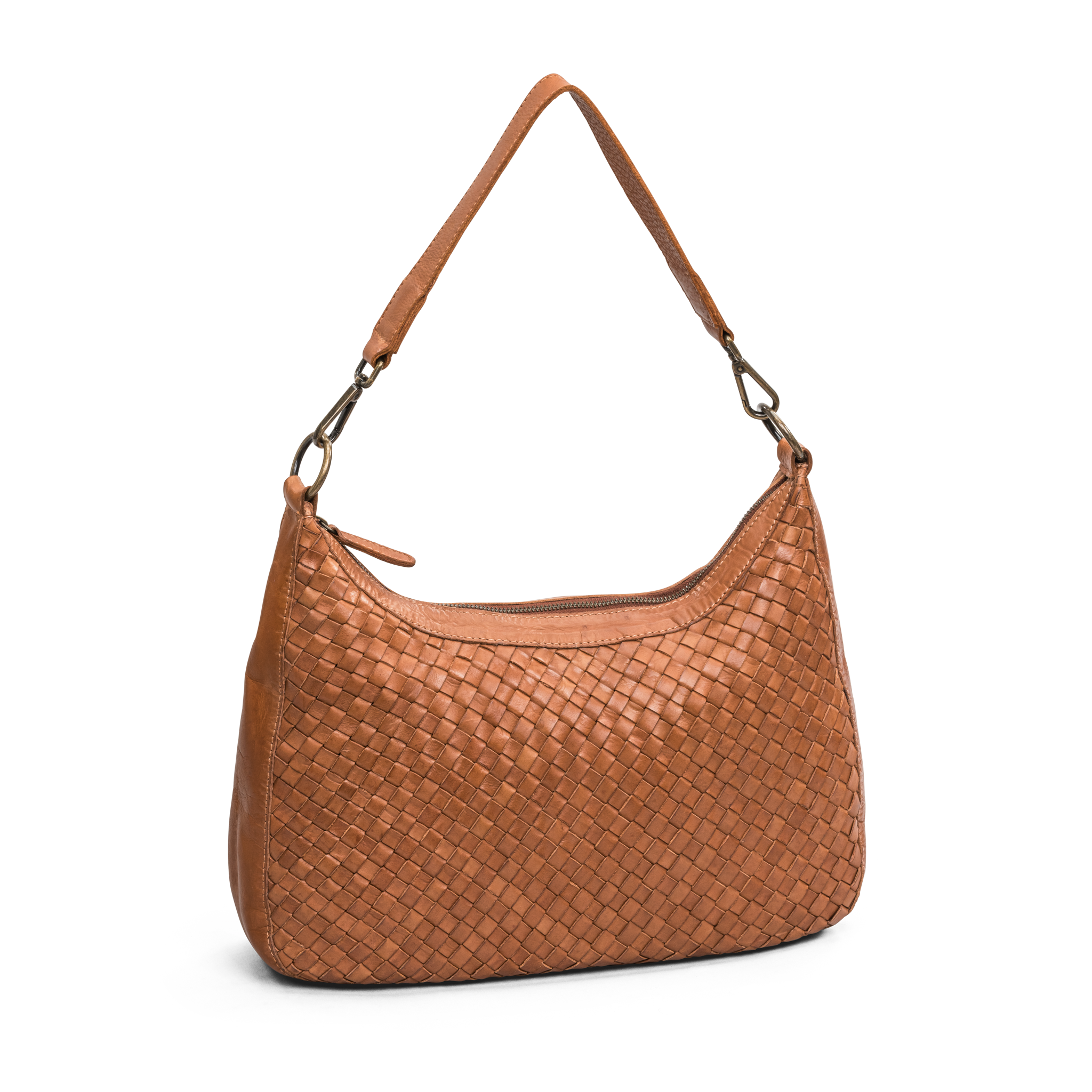 Skinnveske | Cognac | Flettetskinn | 3040044