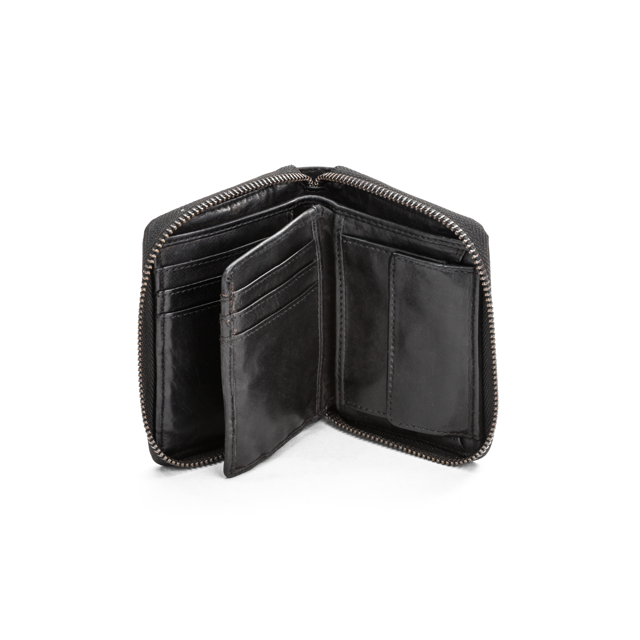 Lommebok | Sort | Skinn | Plass til 9 kort | 2613036