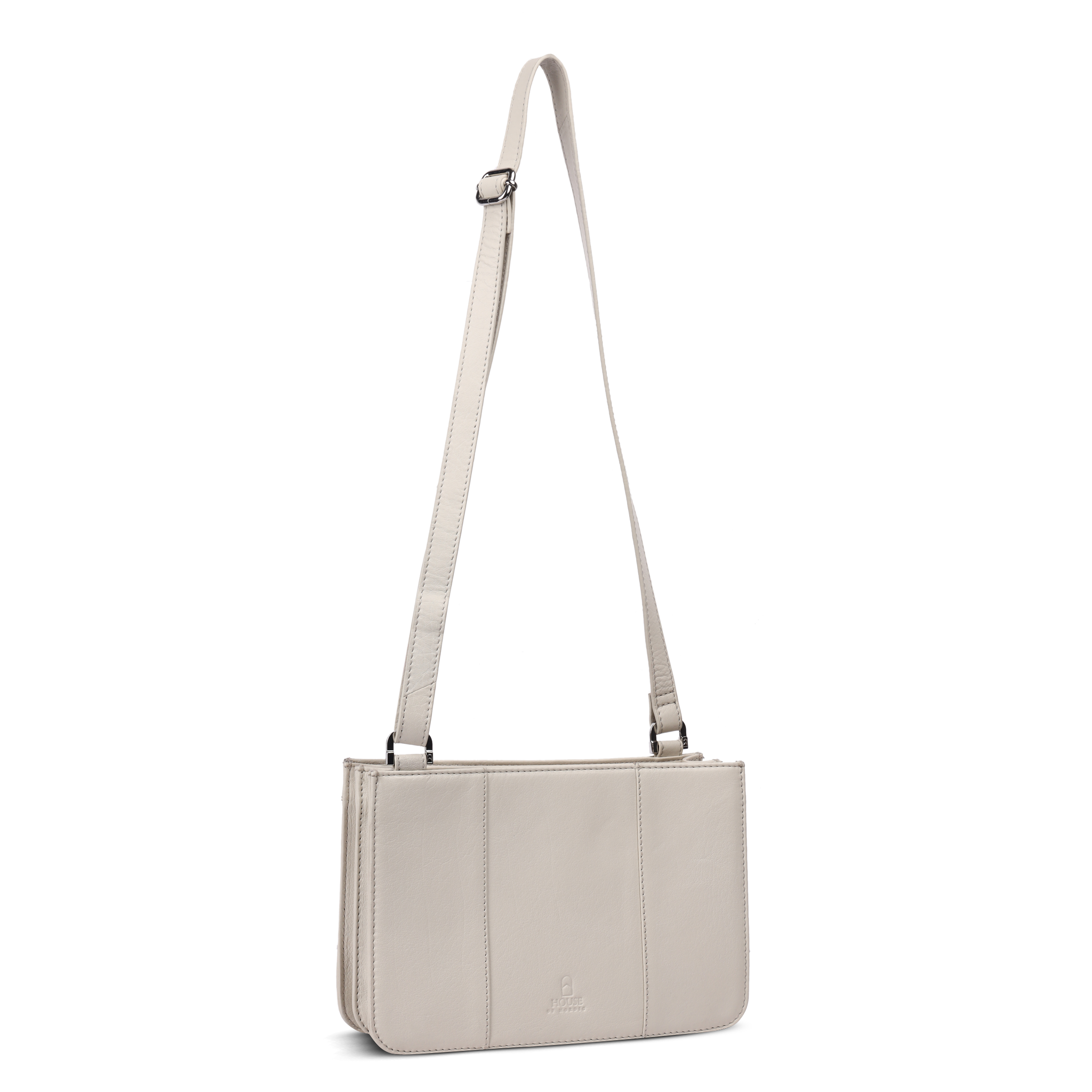 Skulderveske | Skinn | Flere inndelinger| Beige | 3020009