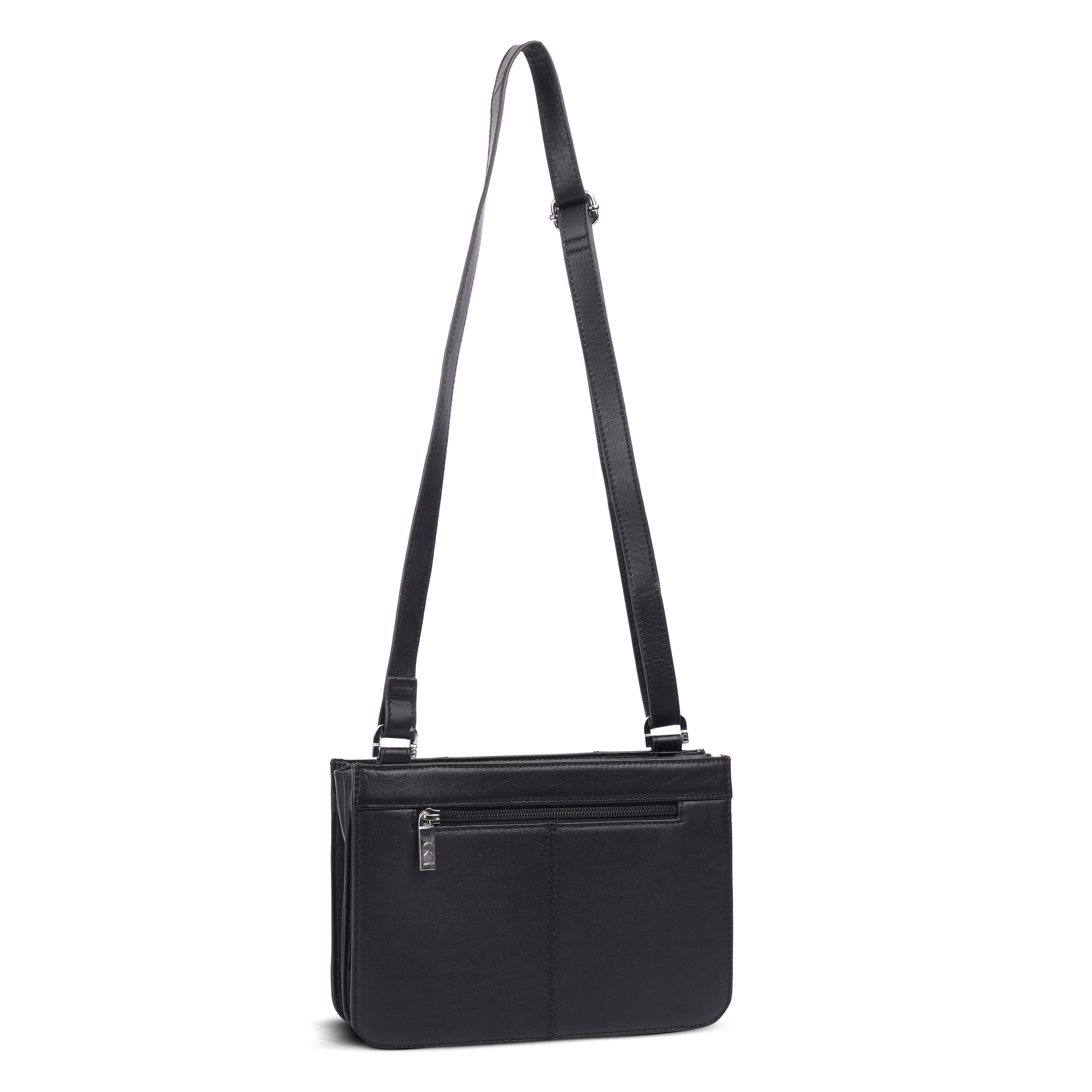 Tittel Skulderveske | Skinn | Flere inndelinger | Sort | 3020009