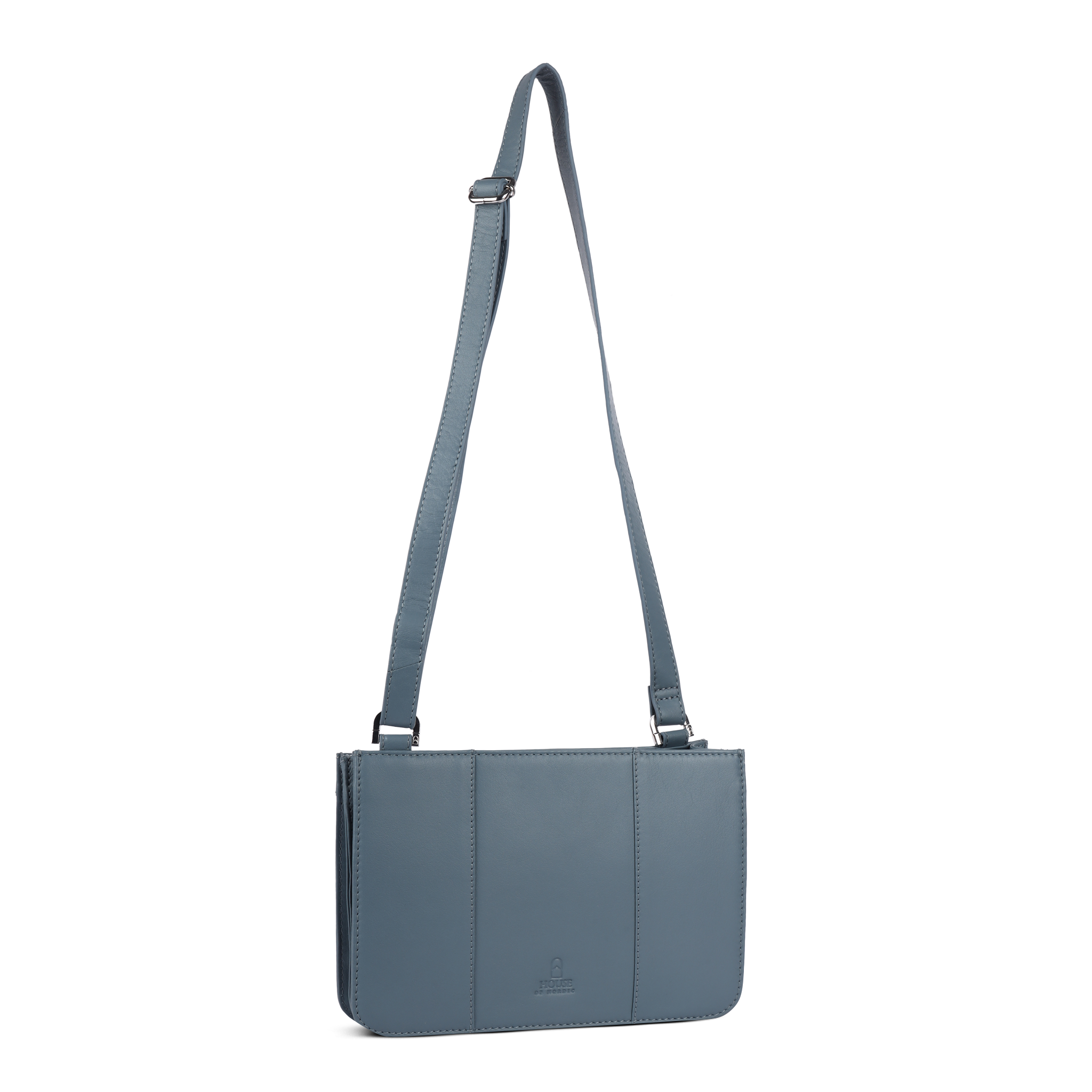 Skulderveske | Skinn | Flere inndelinger| Blå | 3020009