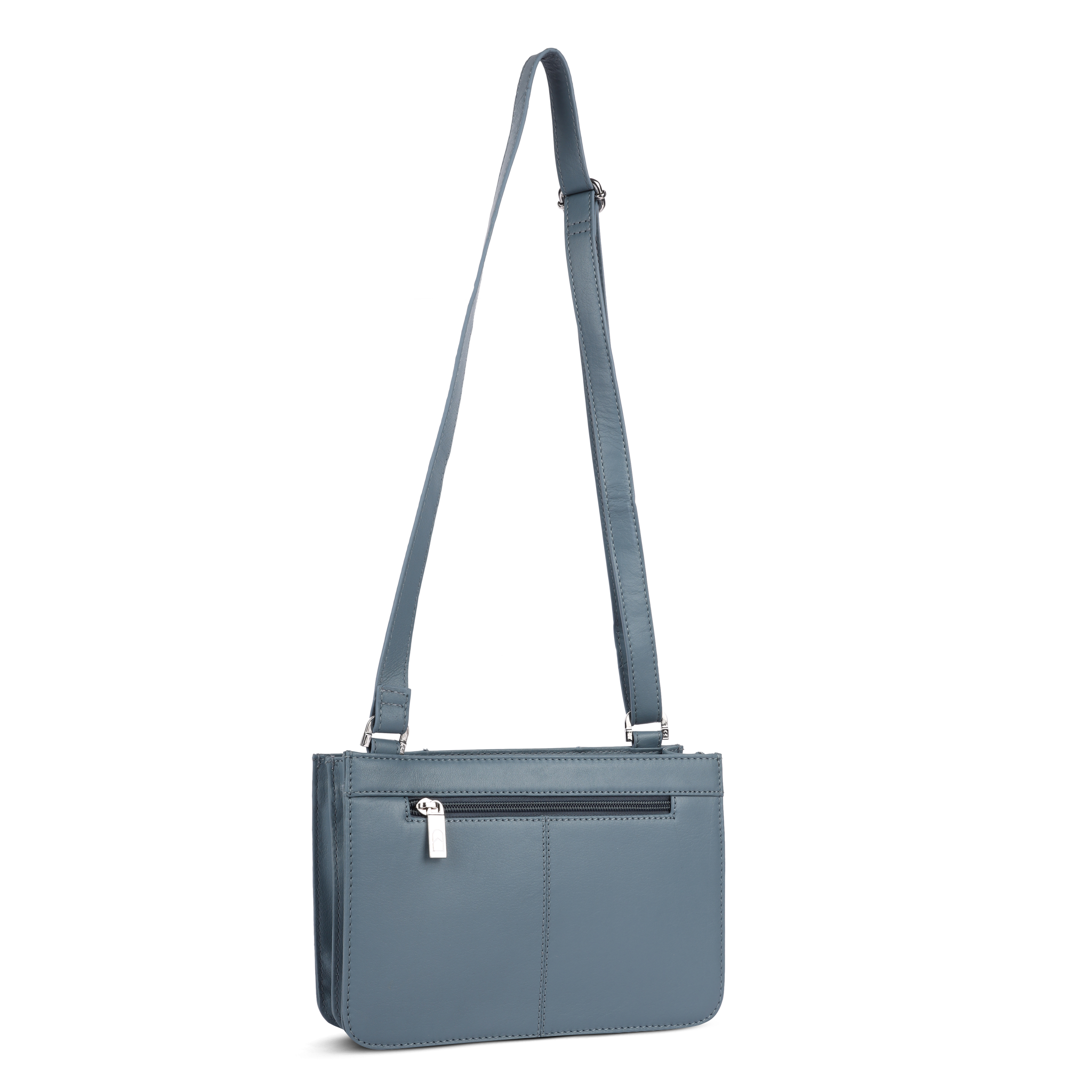 Skulderveske | Skinn | Flere inndelinger| Blå | 3020009