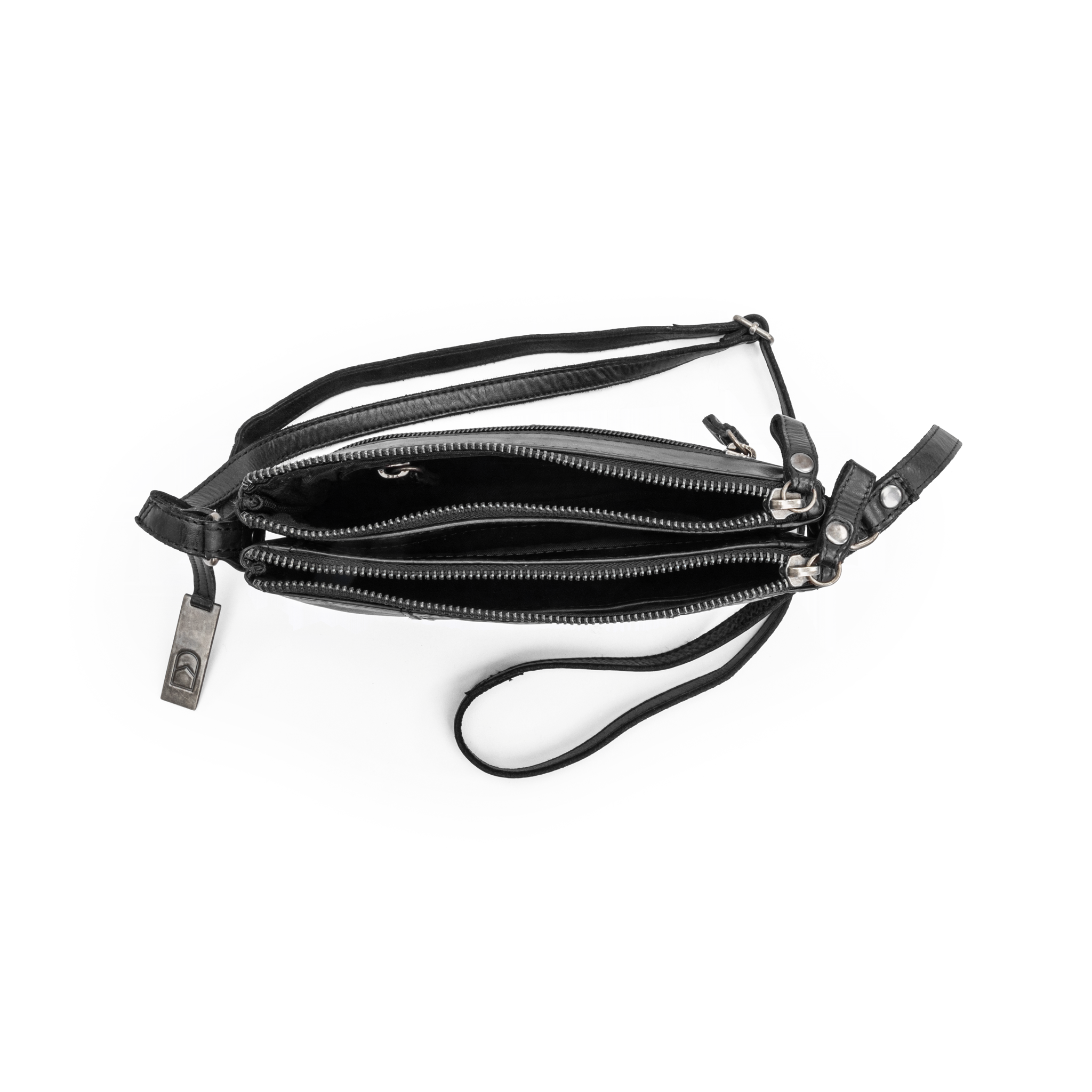 Crossbody veske | Sort | Regulerbar langreim | Vintage | 3040061